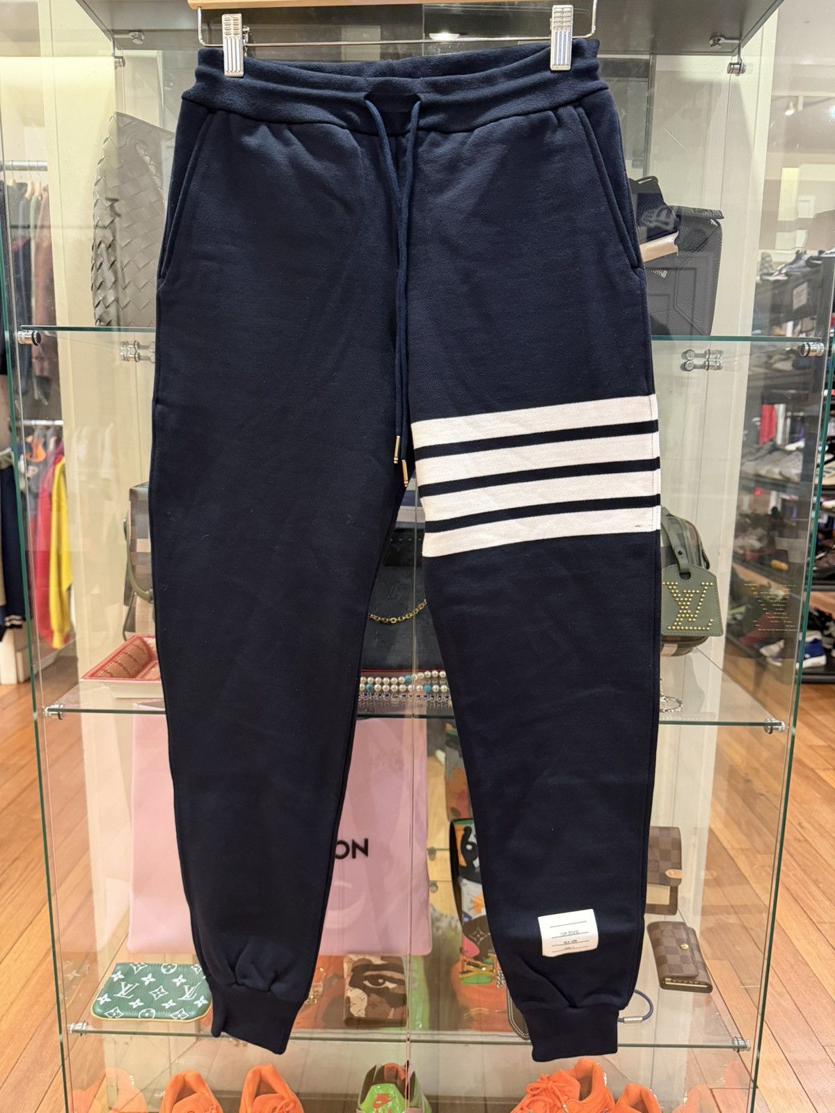 Thom Browne Thom Browne 4 Bar Sweatpants / Navy Size US 28 / EU 44 - 1 Thumbnail