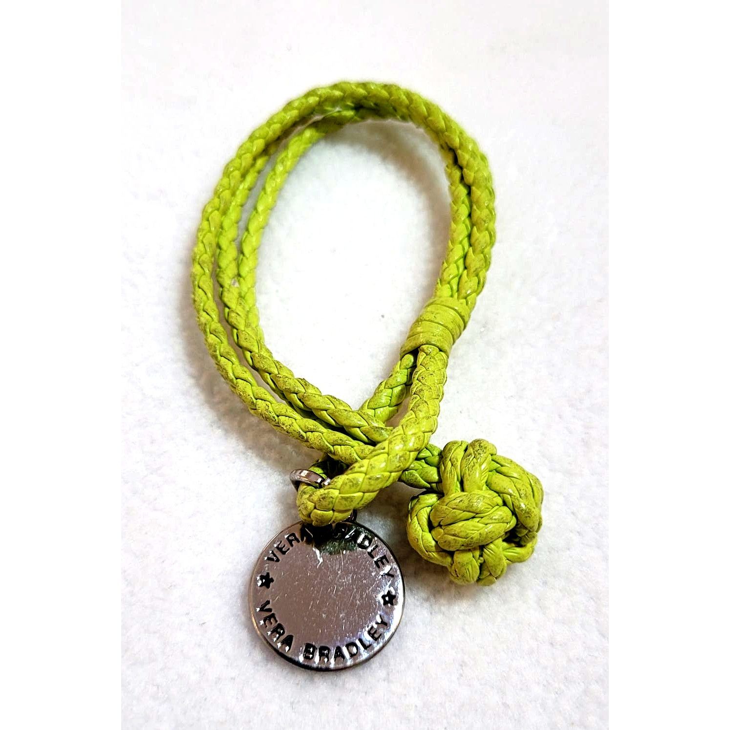 Vera Bradley VERA BRADLEY Green Braided Faux Leather Cord Frill Bracelet Size ONE SIZE - 2 Thumbnail