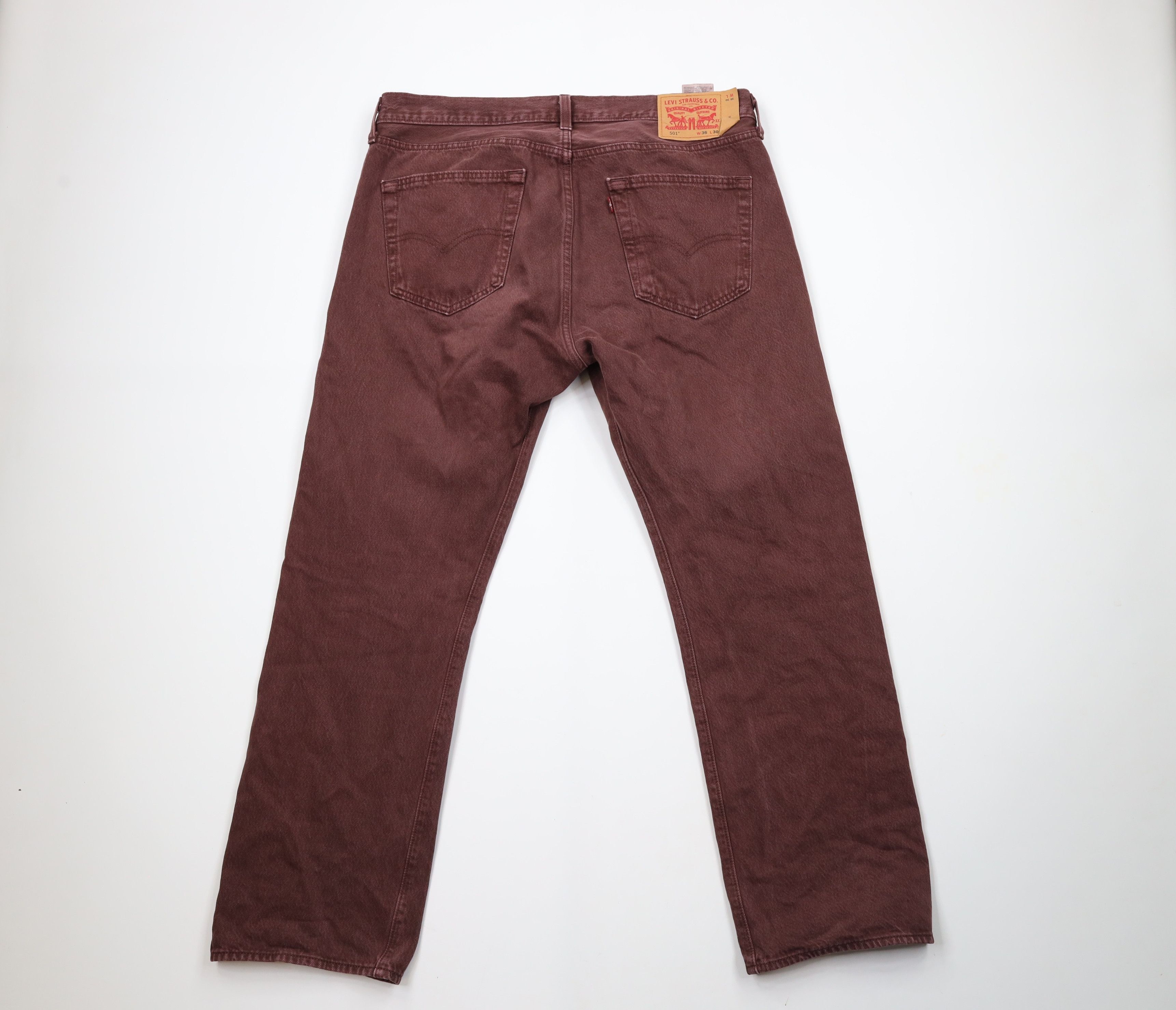 Levi's × Vintage Vintage Y2K Levis 501xx Button Fly Original Fit Jeans Red Size US 36 / EU 52 - 9 Thumbnail