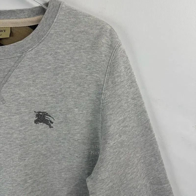 Burberry Burberry Grey Cotton Embroidered Long Sleeve Sweatshirt. Size S / US 4 / IT 40 - 5 Thumbnail