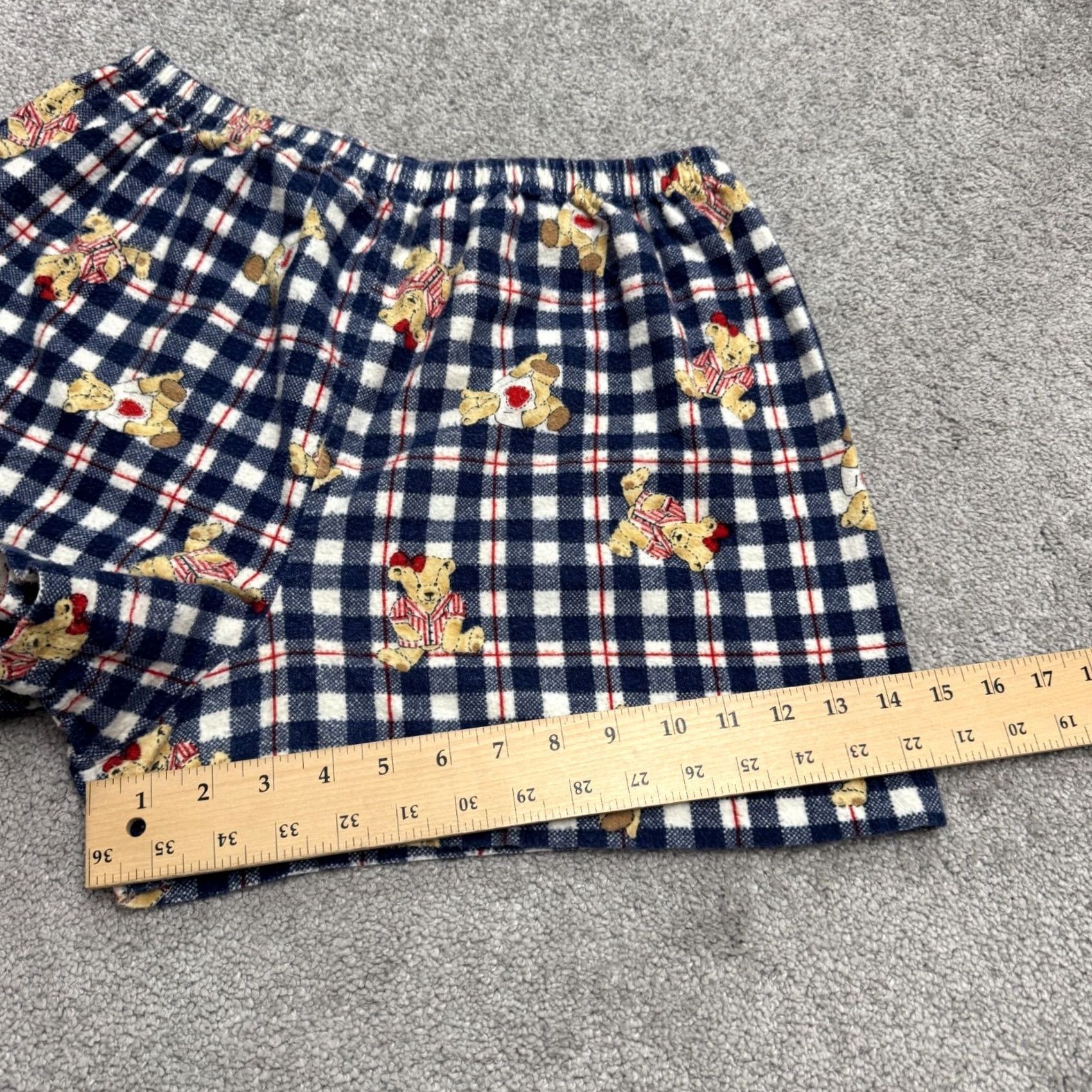 Vintage VINTAGE Kathy Ireland Sleep Shorts Shirt Women L Blue 90s Flannel Pajama Shorts Size 36" / US 14 / IT 50 - 7 Thumbnail