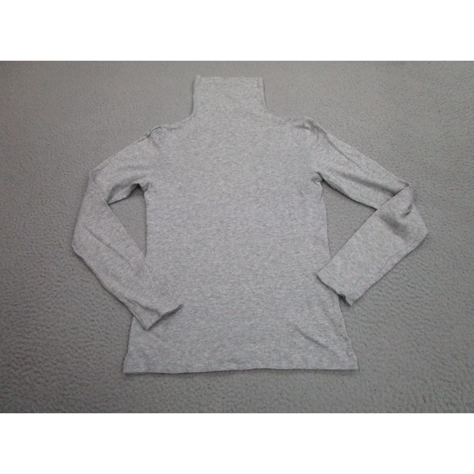 Club Monaco Club Monaco Sweater Womens Medium Gray Cotton Cashmere Turtleneck Pullover Size M / US 6-8 / IT 42-44 - 2 Thumbnail