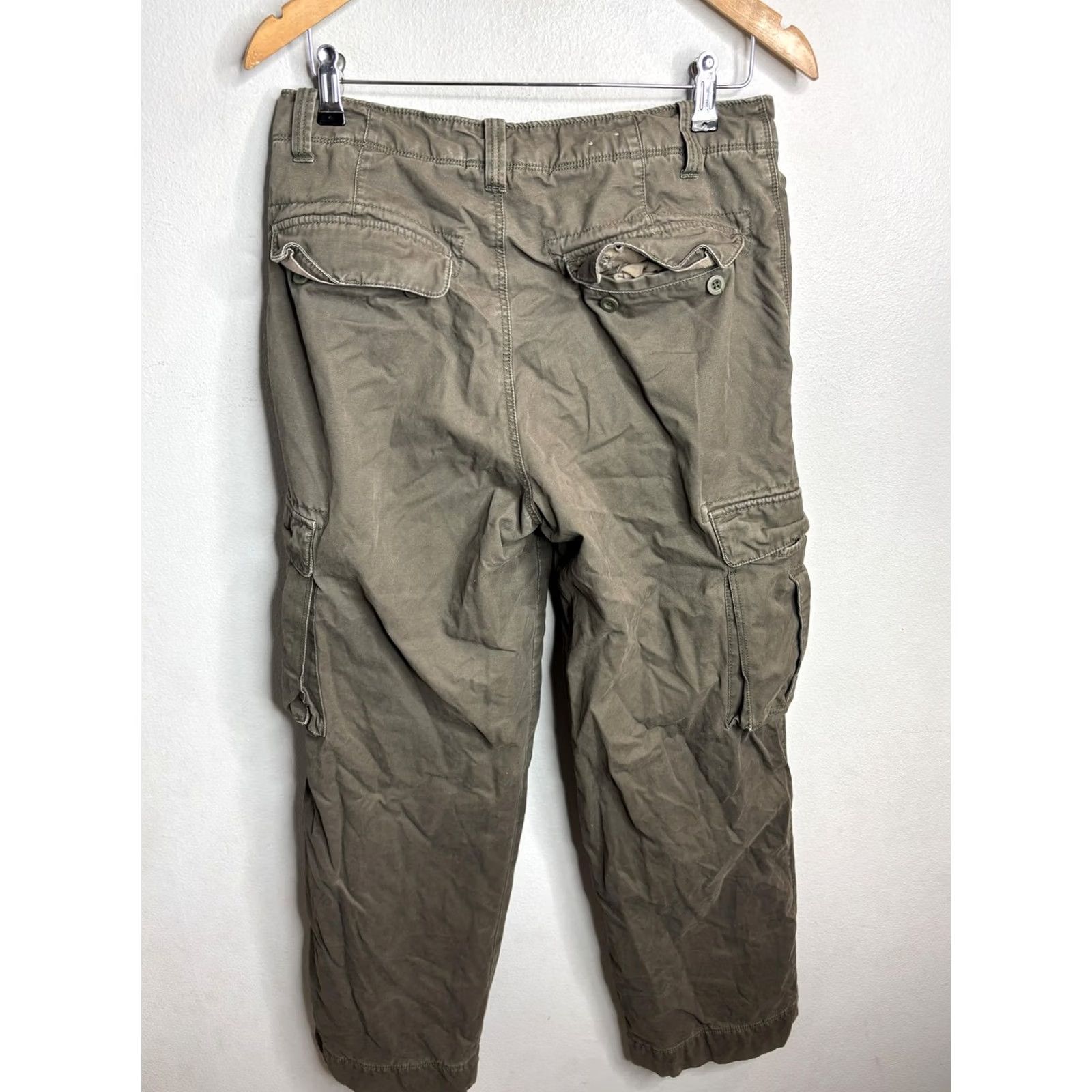 J.Crew J.CREW Cargo Pants Mens 30x30 Olive Green Lined Utility Pockets Cotton Warm Size US 30 / EU 46 - 5 Thumbnail