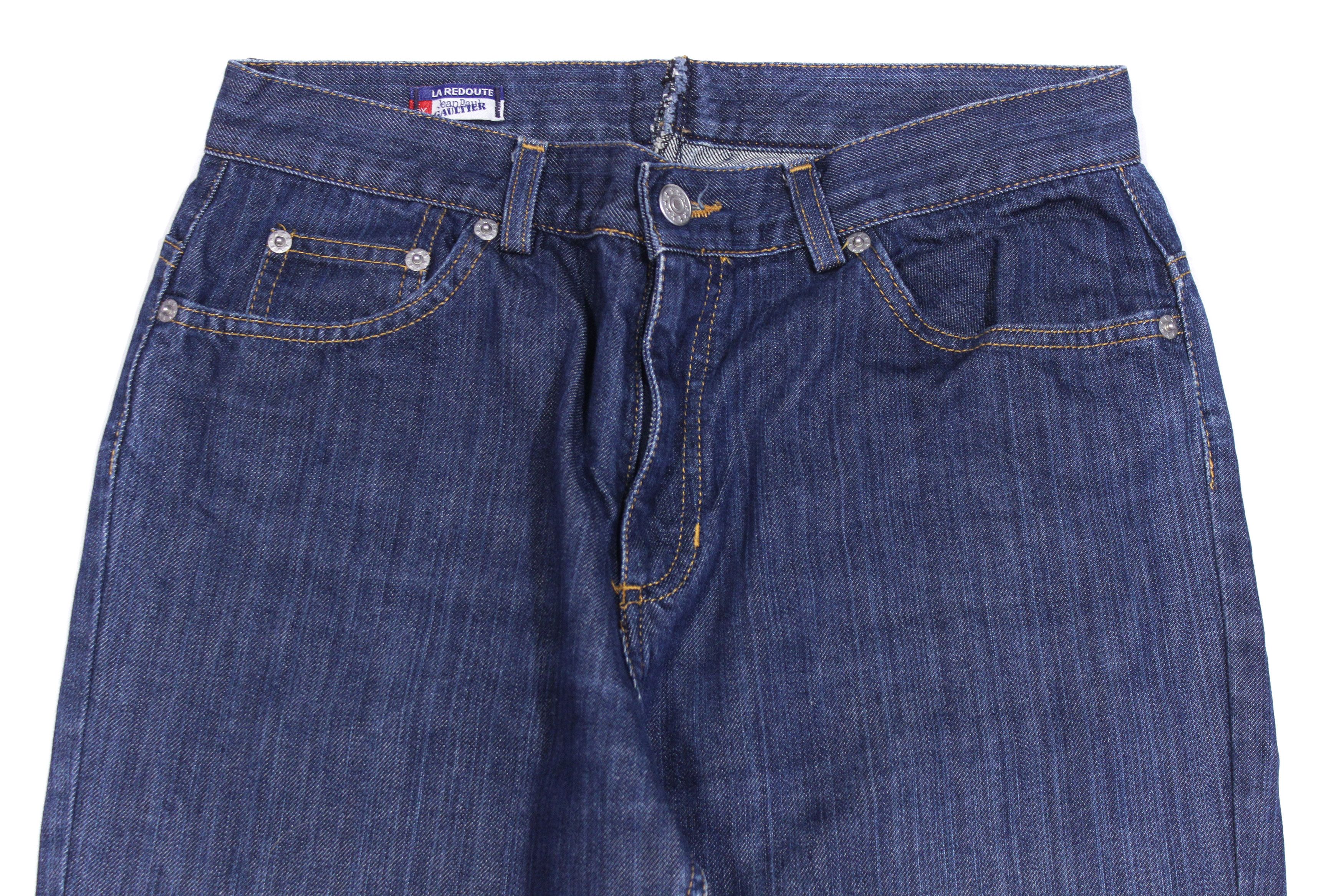 Jean Paul Gaultier Pinstripe Jeans Vintage Size 28" / US 6 / IT 42 - 4 Thumbnail