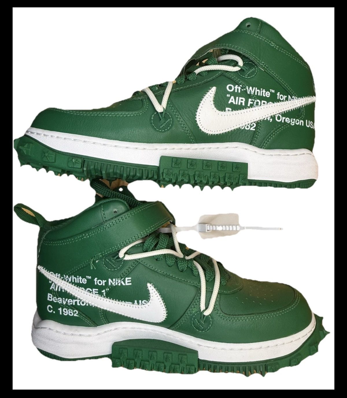 Nike × Off-White Off White Nike Air Force 1 Mid Pine Green Size 9 Size US 9 / EU 42 - 3 Thumbnail