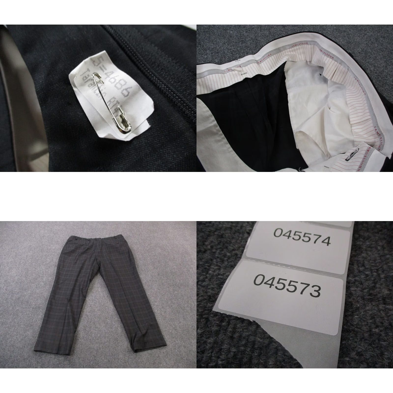 Vintage Samuelsohn Pants Men 42 X 30 Black Plaid Chino Straight Leg Preppy Casual Golf Size US 42 / EU 58 - 8 Thumbnail