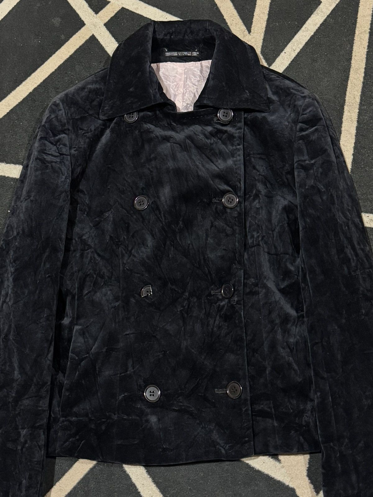 Yohji Yamamoto Yohji Yamamoto Double Breast Peacoat Velvet Jacket Size M / US 6-8 / IT 42-44 - 4 Thumbnail