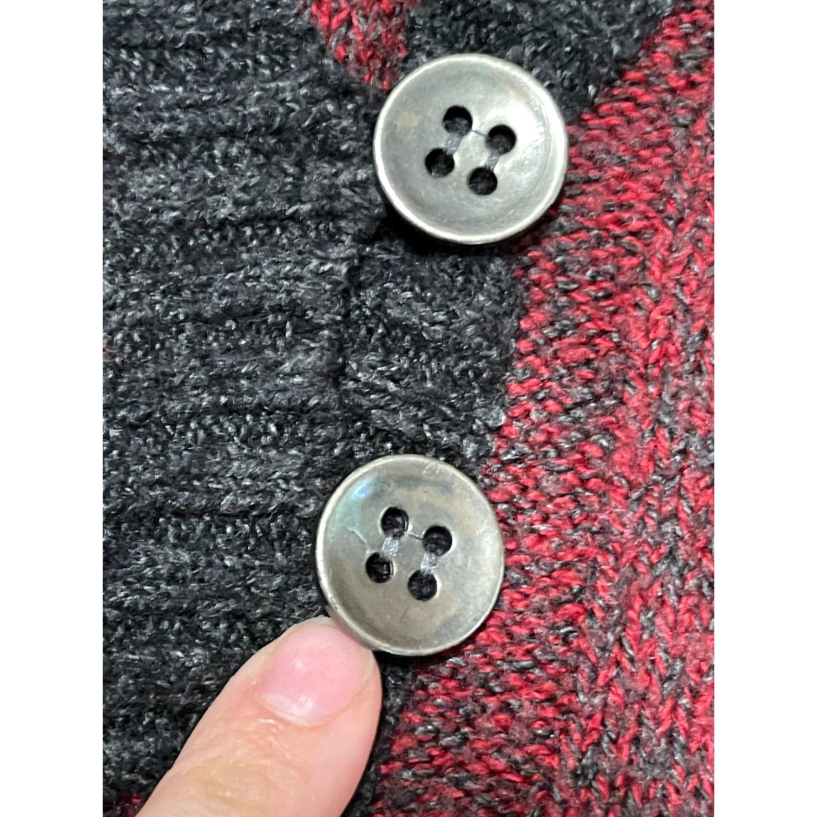 Vintage Maurices Hoodie Women's Large Red Black Pullover Knit Casual Fall Spring Summer Regular Style Pullover Mens? Size L / US 10 / IT 46 - 3 Thumbnail