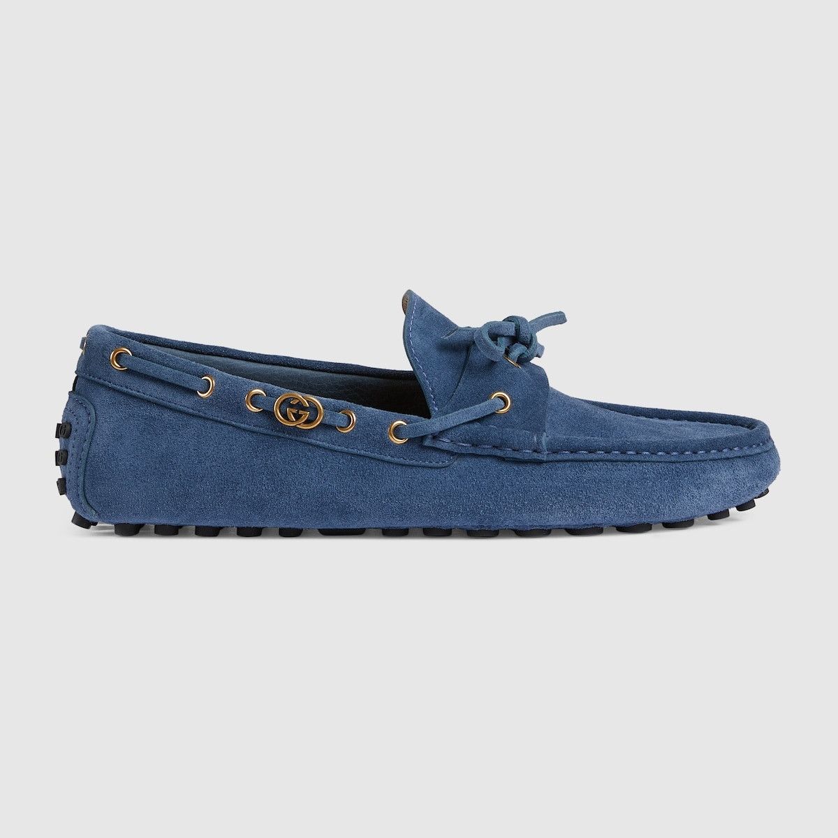 o1s1wg110425 Men's Driver With Interlocking G Shoes in Blue