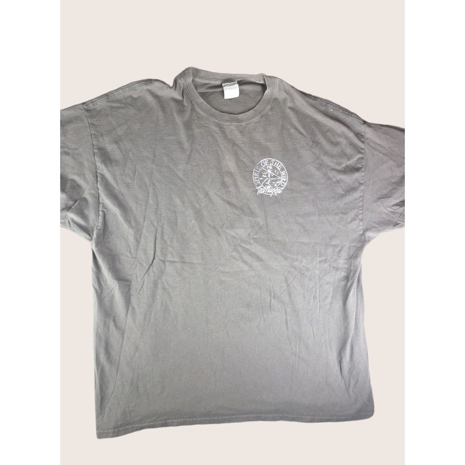 Gildan VINTAGE Ted Nugent Spirit Of The Wild Double Sided Tour Shirt 2XL Gray Cotton Knit Logo Size US XXL / EU 58 / 5 - 1 Thumbnail