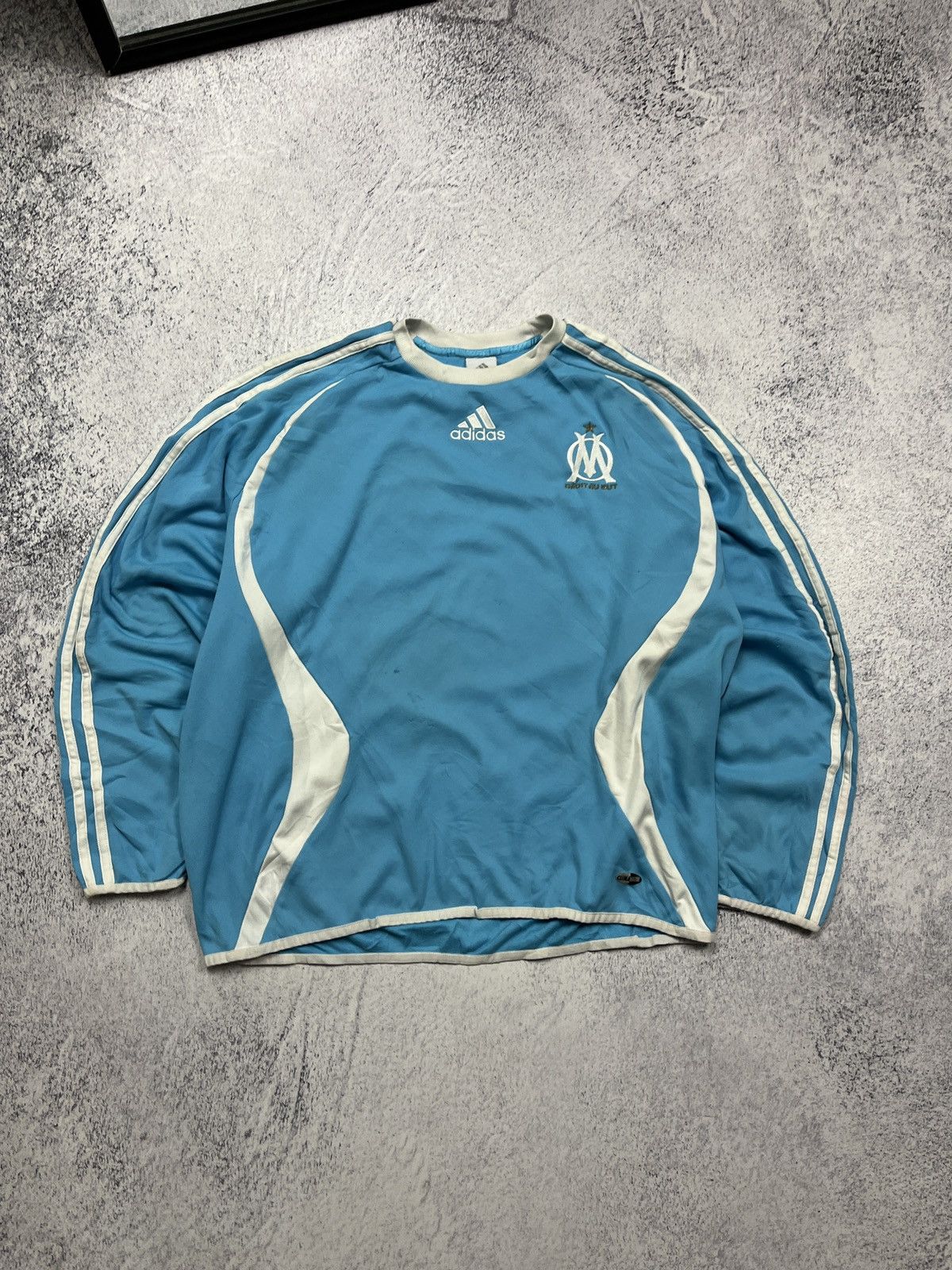 Adidas Adidas Olympique Marseille 00’s Blue Sweatshirt Blokecore Size US M / EU 48-50 / 2 - 1 Thumbnail