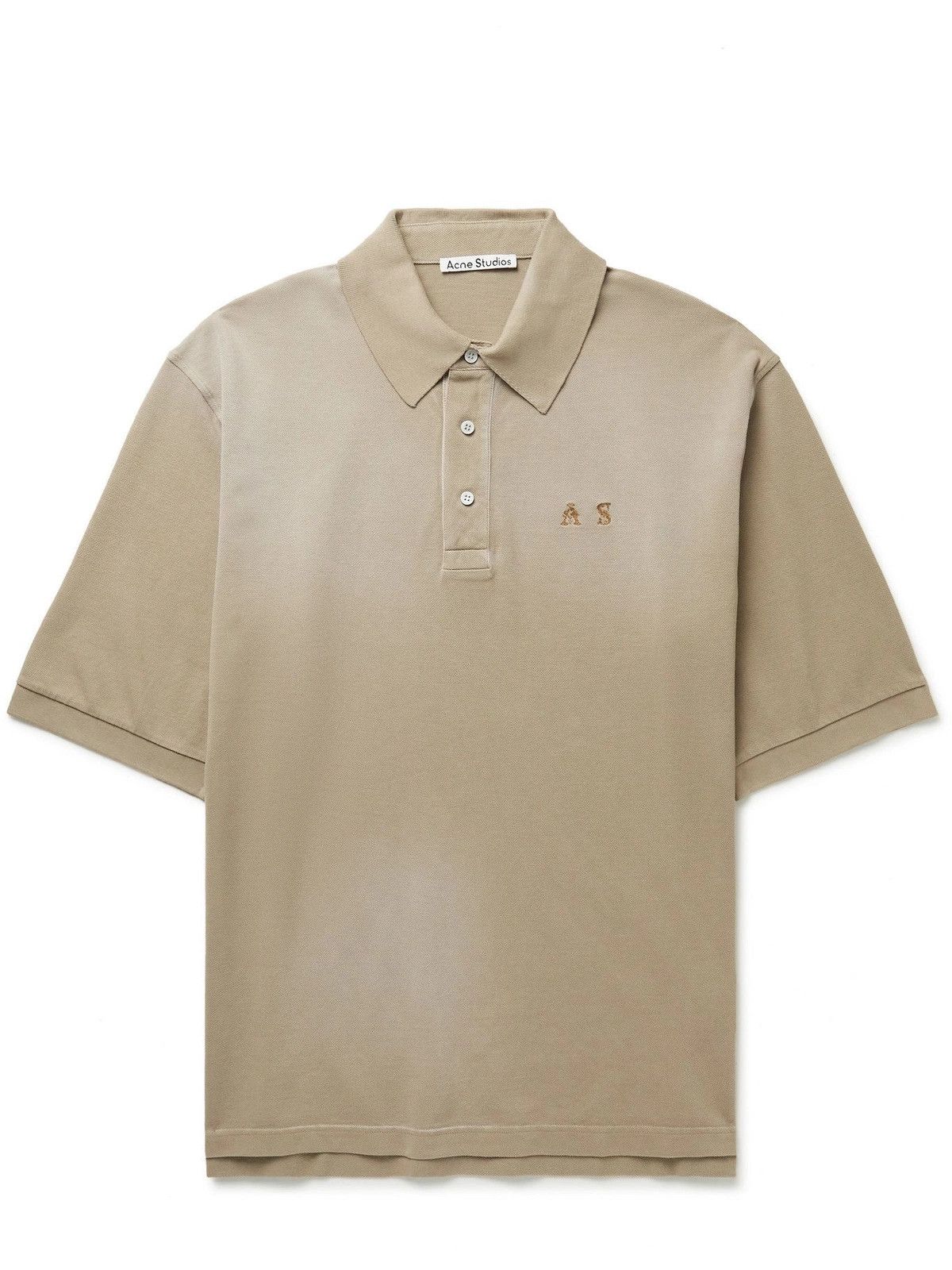 Acne Studios $300 - Cotton Polo Shirt - Washed Beige Size US S / EU 44-46 / 1 - 1 Thumbnail
