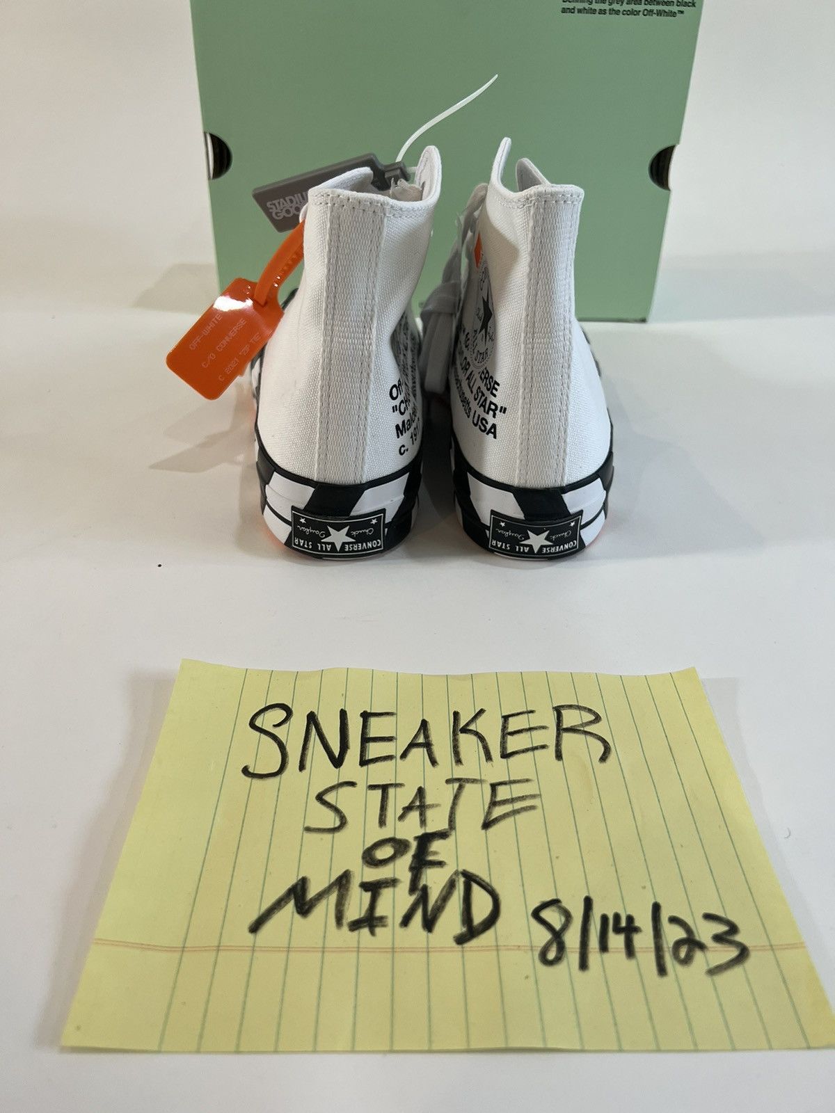Converse × Off-White NEW OFF-WHITE x Chuck Taylor 70 Hi White 2018 Size 6.5 Size US 6.5 / EU 39-40 - 5 Thumbnail