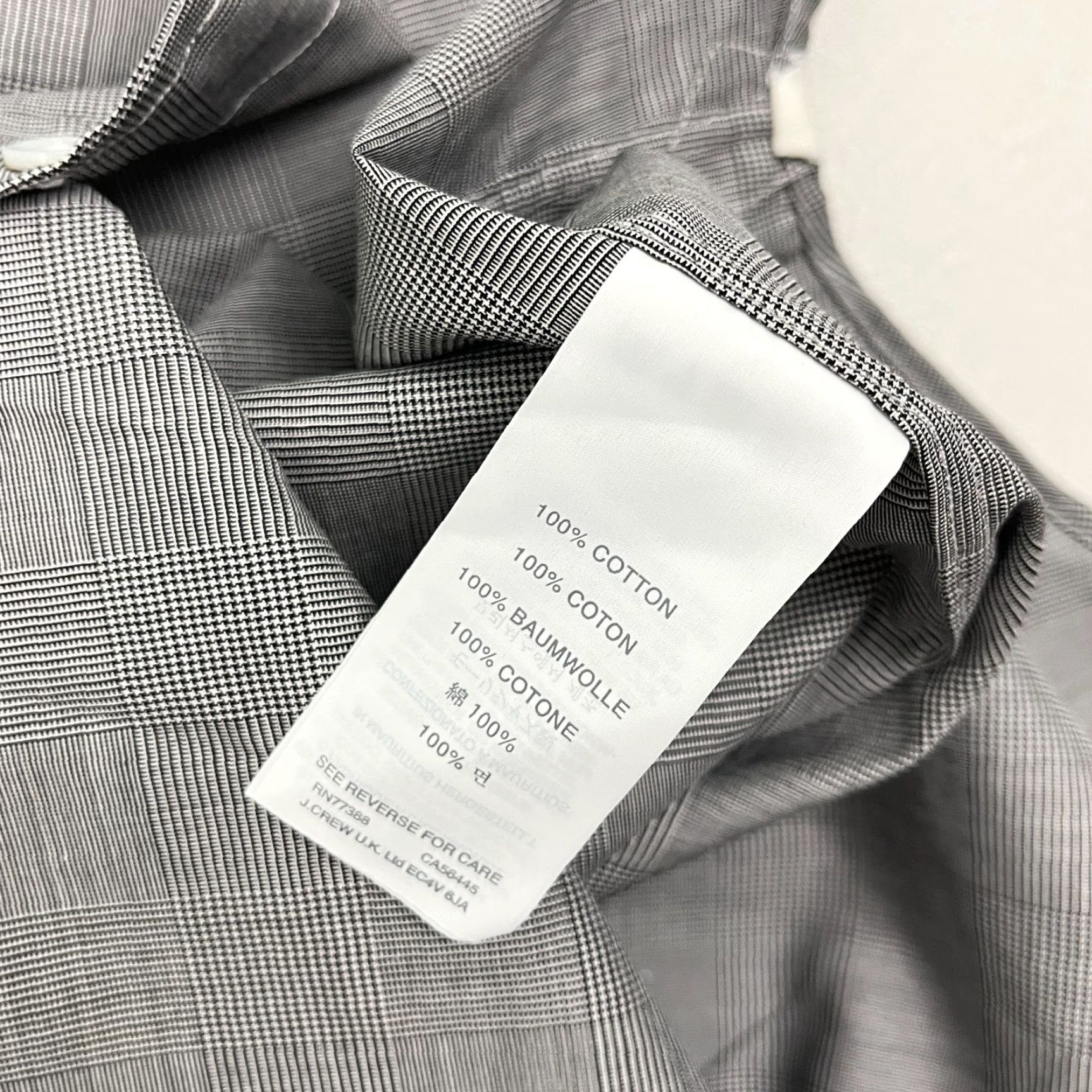 J.Crew J.CREW Ludlow Button-Up Shirt Mens S Gray Glen Check Plaid Casual Pattern Vintage No Size US S / EU 44-46 / 1 - 5 Thumbnail