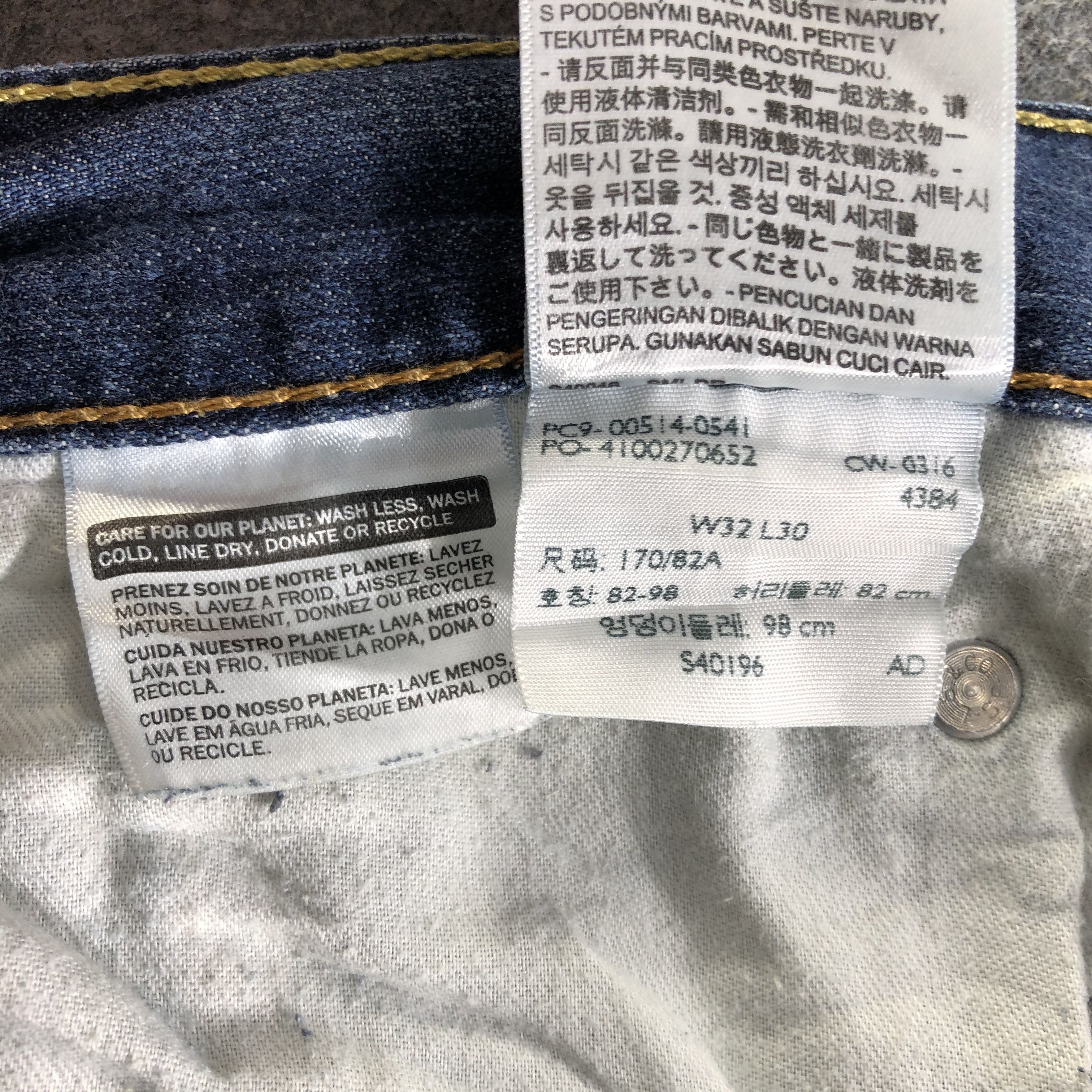 Levi's Vintage Blue Wash Levis 514 Jeans-J4323 Size US 32 / EU 48 - 10 Thumbnail