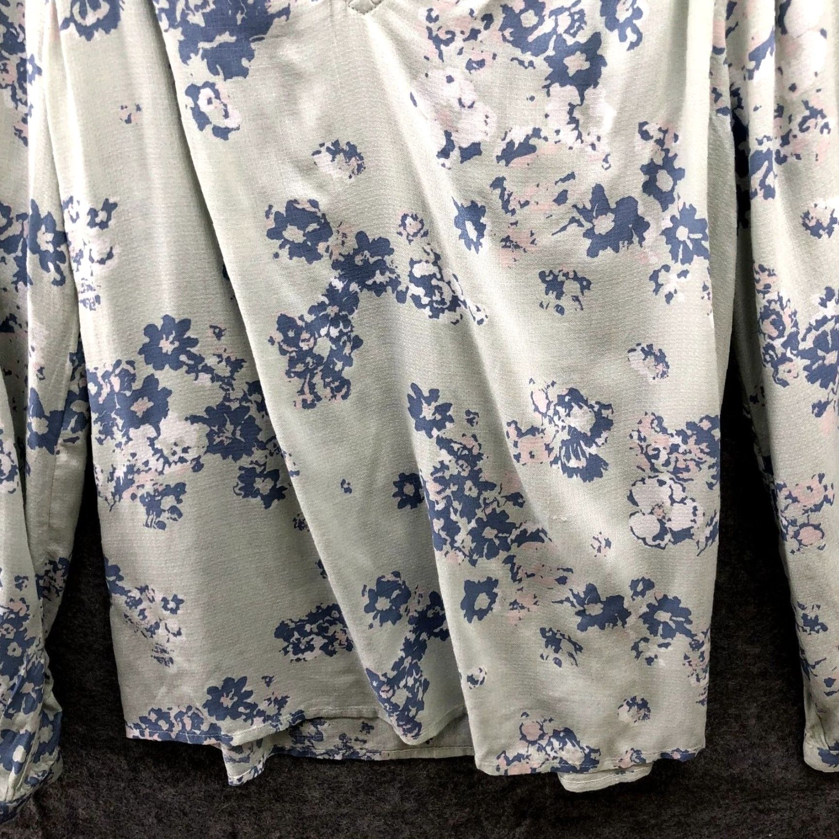 Lucky Brand VINTAGE Lucky Brand Floral Long Sleeve Blouse Womens Medium Mint Green Size M / US 6-8 / IT 42-44 - 4 Thumbnail