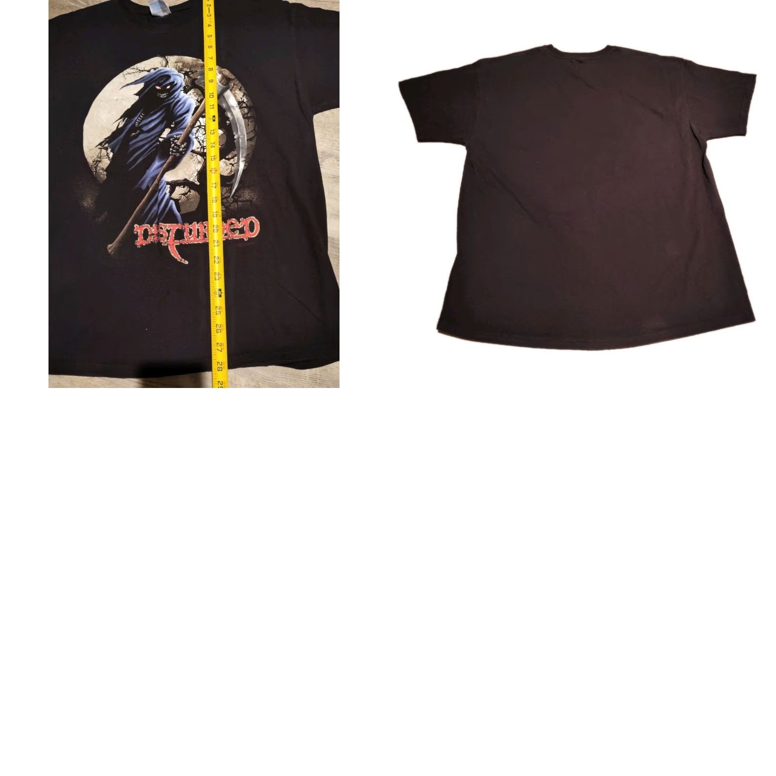 Hanes VINTAGE Hanes Heavy Metal Band T-Shirt Men XL Y2K Disturbed Reaper Black Cotton Size US XL / EU 56 / 4 - 8 Thumbnail
