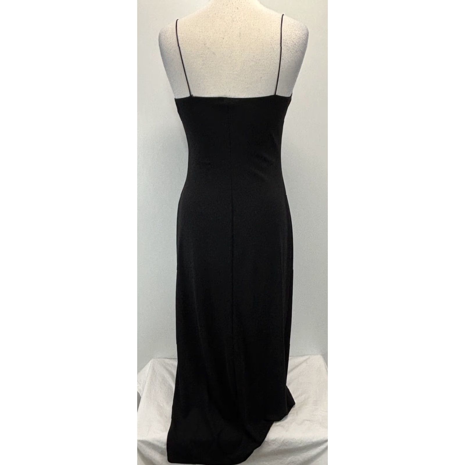 Vintage VINTAGE Rampage Maxi Dress Gown 11 Juniors Black Sleeveless Square Neck Party/Cocktail Formal Wedding Whimsigoth Fairy 3 D Flowers USA Women Shirt? Size L / US 10 / IT 46 - 3 Thumbnail