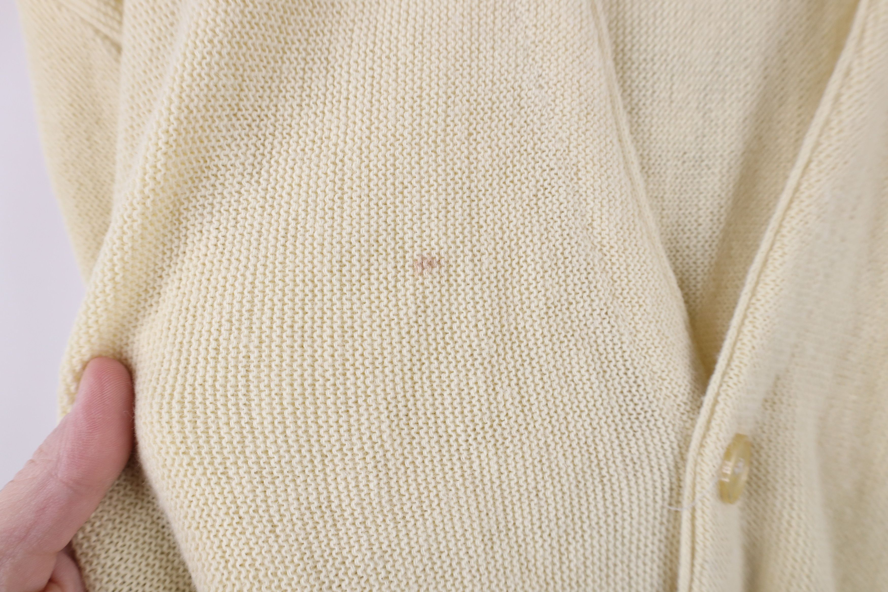 Vintage Vintage 50s 60s Streetwear Button Cardigan Sweater Beige USA Size US XL / EU 56 / 4 - 4 Thumbnail
