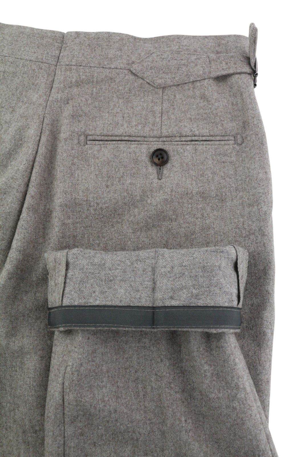 Suitsupply SOHO SATU UK26R Grey Melange Wool Flannel Trousers 84337 Size US 26 / EU 42 - 5 Thumbnail
