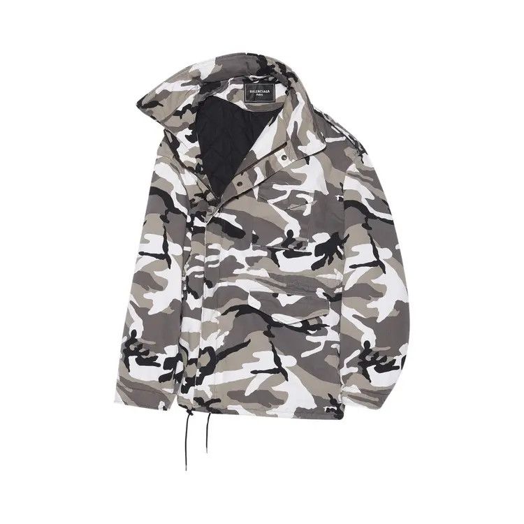 Balenciaga Balenciaga Rare Oversized Padded Snowcamo Hooded Jacket Size US L / EU 52-54 / 3 - 1 Thumbnail