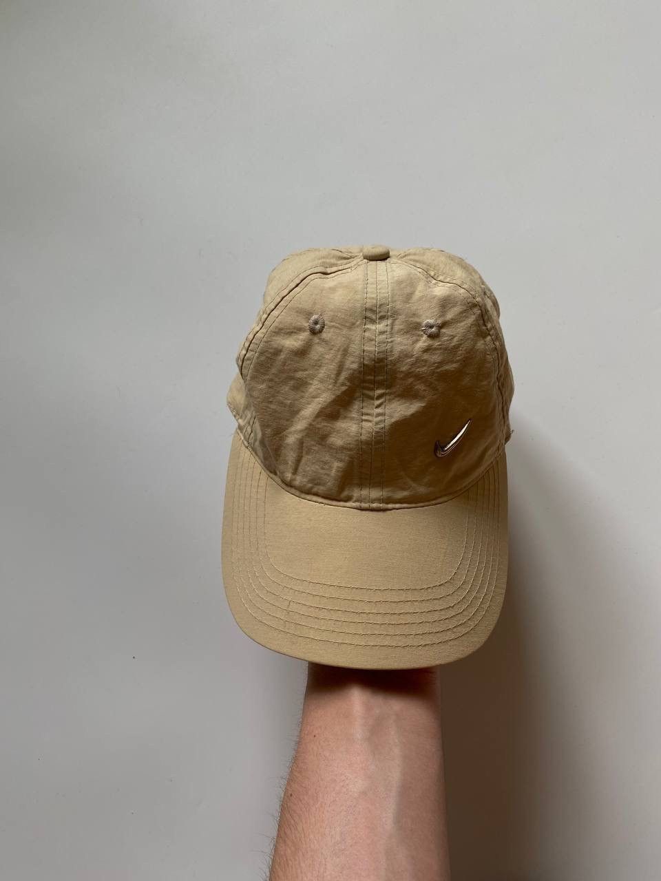 Nike Vintage Nike Metal Swoosh small logo cap Beige OS Size ONE SIZE - 3 Thumbnail