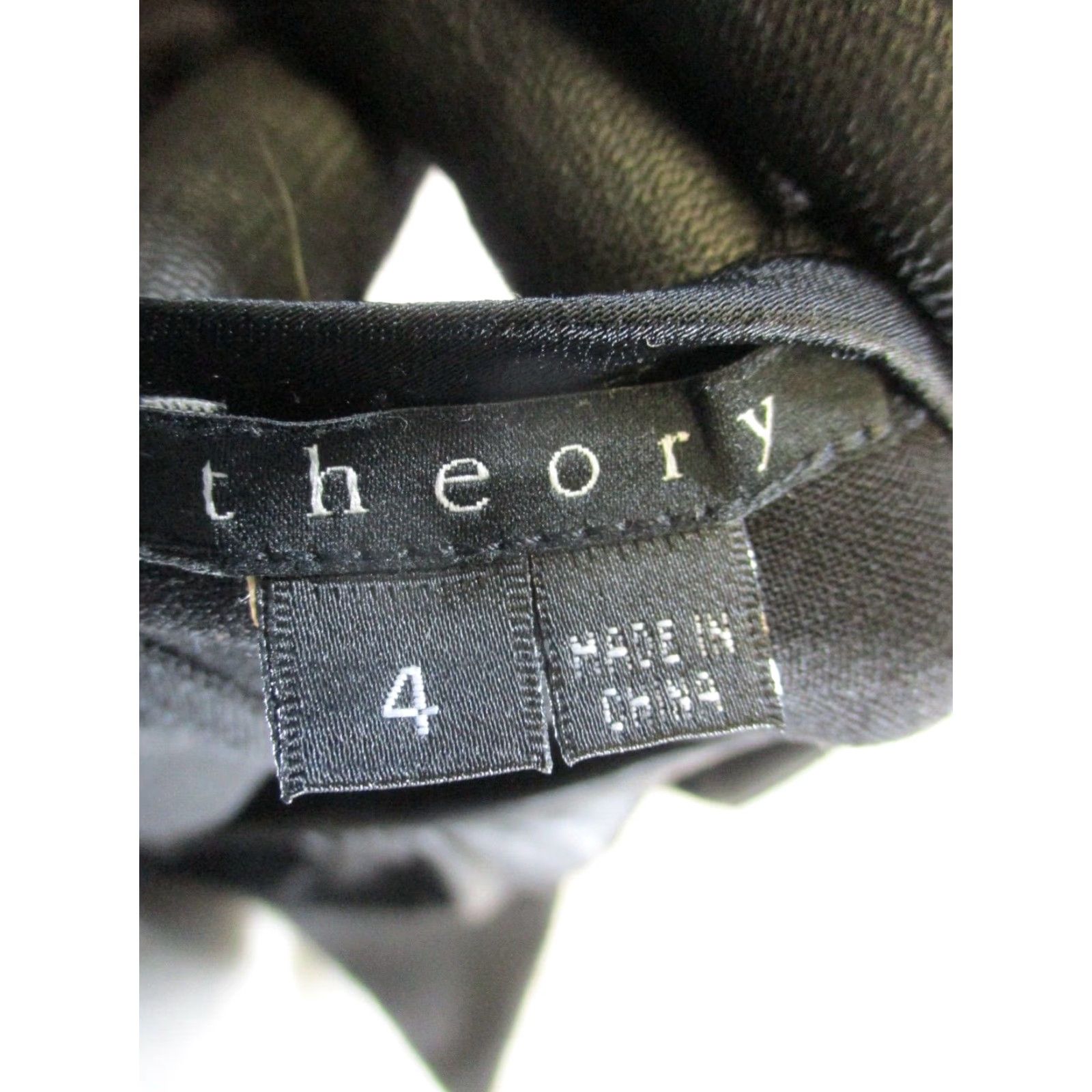 Theory VINTAGE Theory Dress Womens 4 Black Satin Blouson Wool Size S / US 4 / IT 40 - 3 Thumbnail