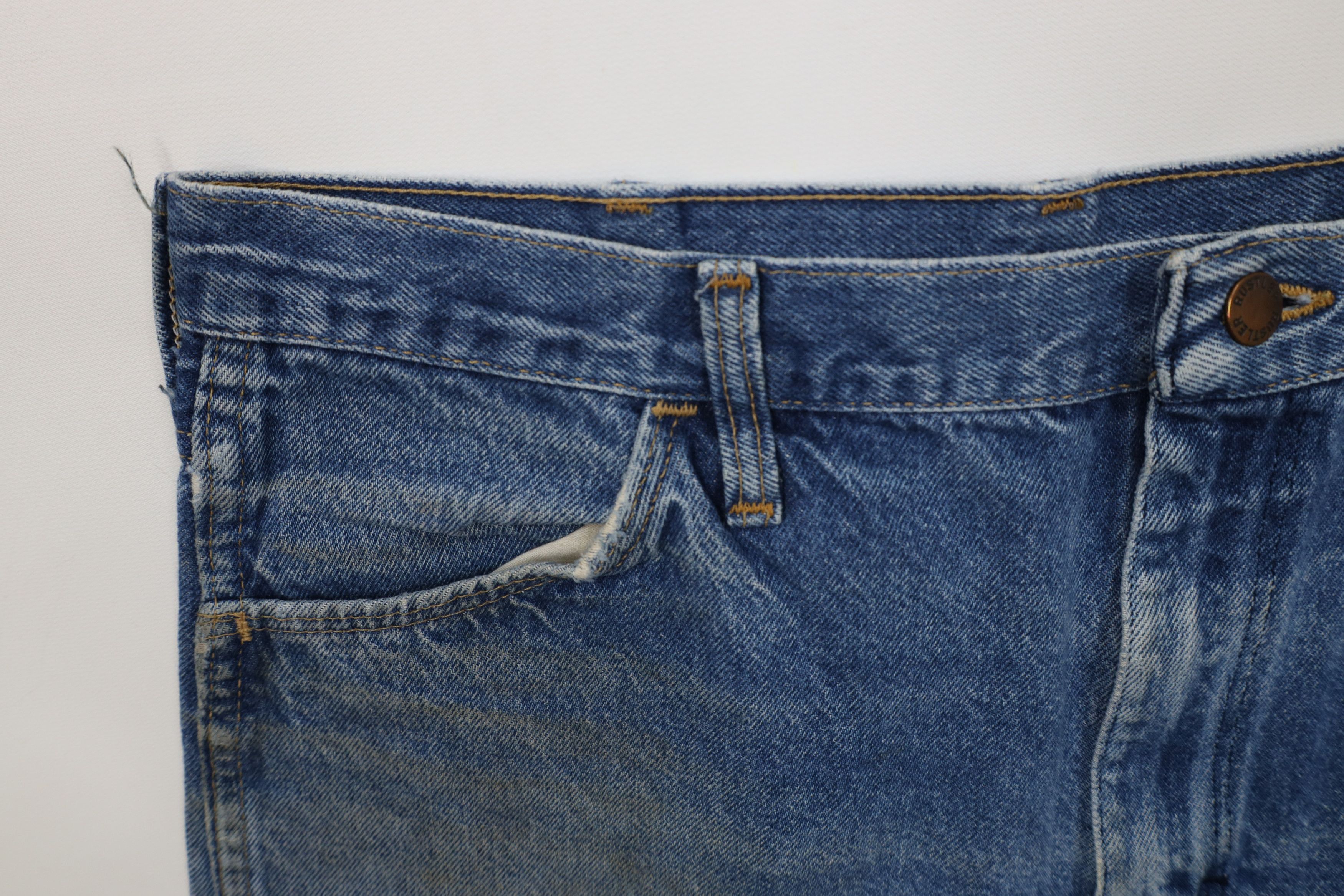 Vintage Vintage 70s Streetwear Straight Leg Denim Jeans Blue USA Size US 36 / EU 52 - 8 Thumbnail