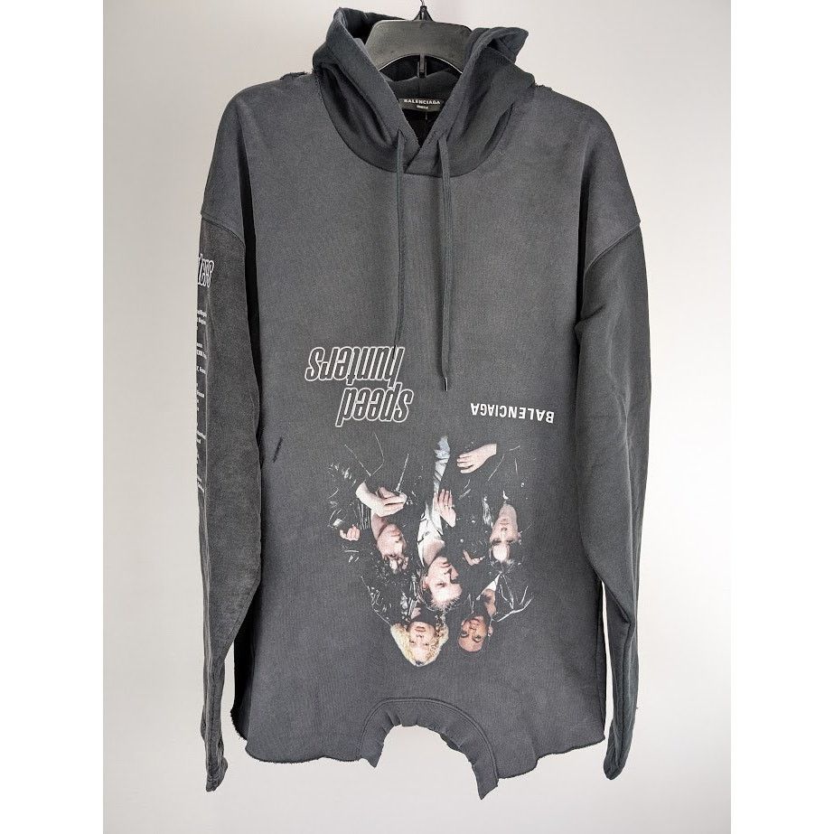 Balenciaga o1rshd1 Hoodie in Black Size US M / EU 48-50 / 2 - 2 Thumbnail