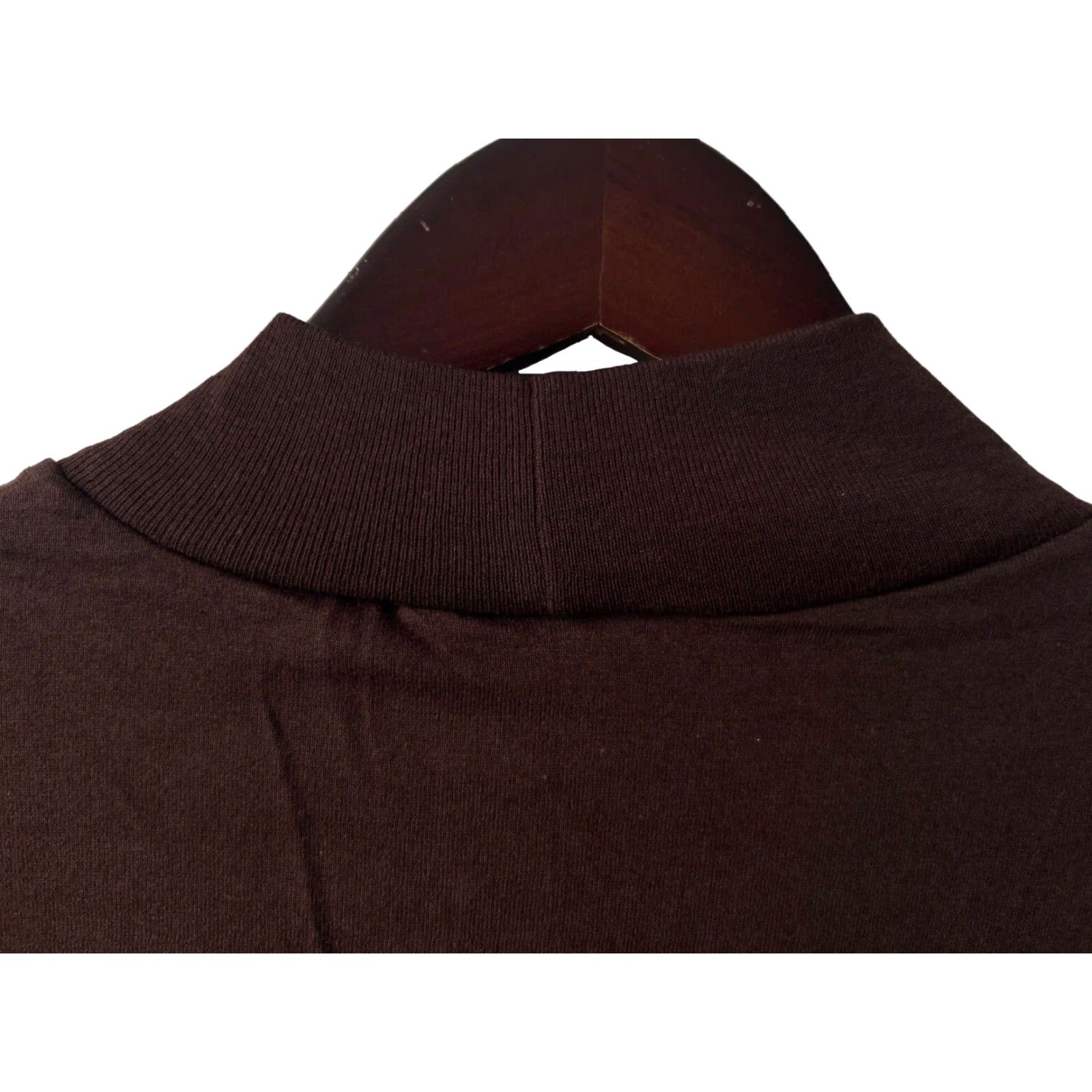 Russell Athletic VINTAGE Russell Athletic Mock Turtleneck Shirt Mens 3XL Brown 90s USA Made NWOT NOS Long Sleeve Mock Neck 100% Cotton Eagle Patch Size US XXL / EU 58 / 5 - 6 Thumbnail