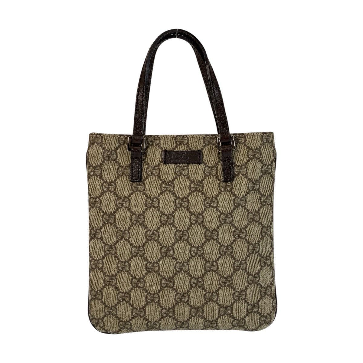 Gucci Gucci GG Supreme Canvas/leather 114600 2Way Handbag Canvas Tote Bag 114600 in Beige, Women's