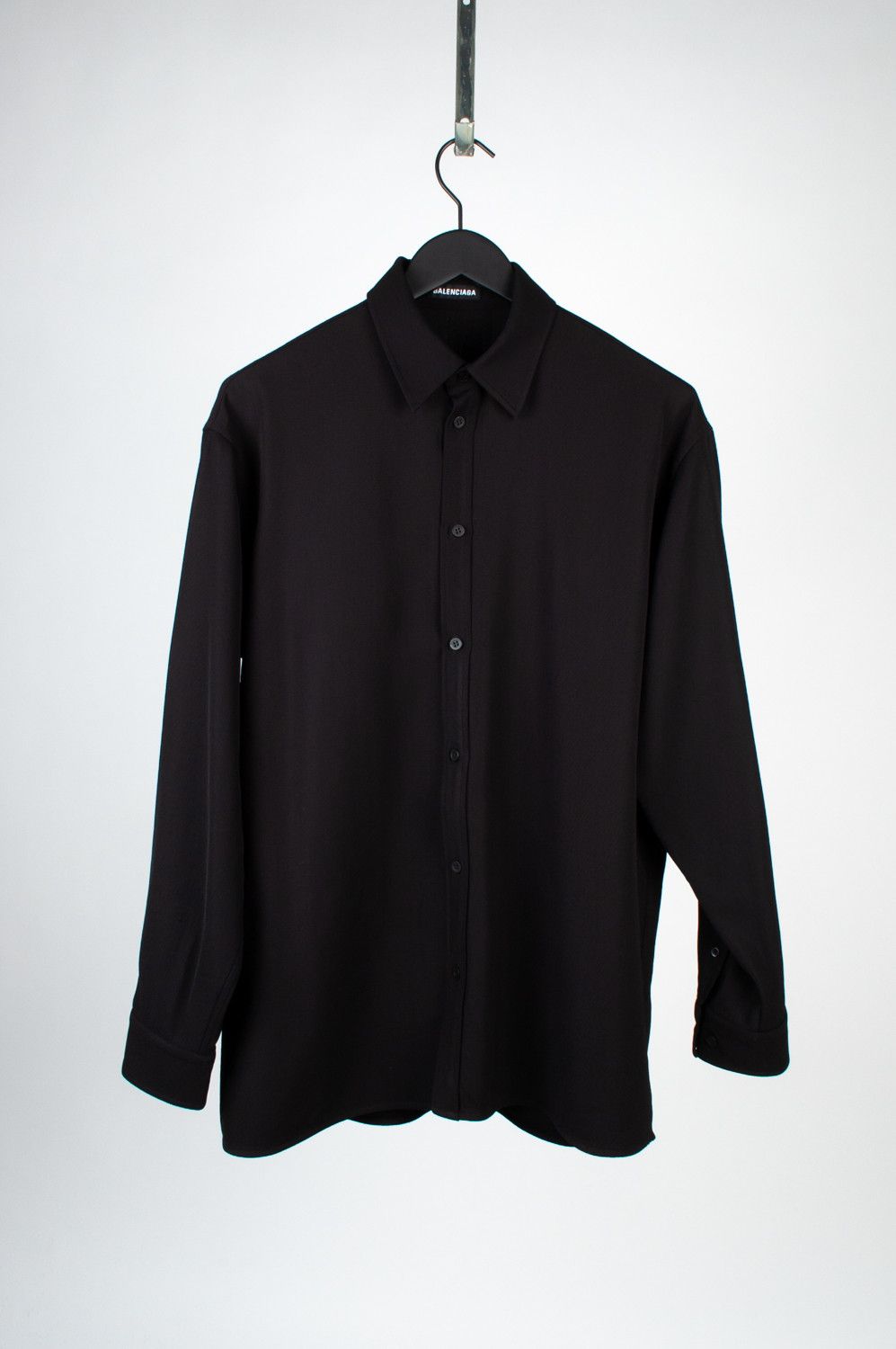 balenciaga ブラック スポーツシャツ BALENCIAGA OVERsized shirt black 37