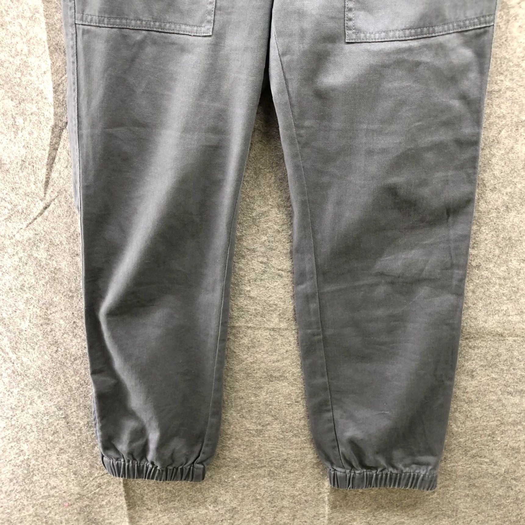 Vintage L.L. Bean Signature Chino Jogger Pants Womens Size 4 Gray Mid Rise Flat Front Pockets Twill Cotton Blend Dress Casual Workwear Size 27" / US 4 / IT 40 - 4 Thumbnail