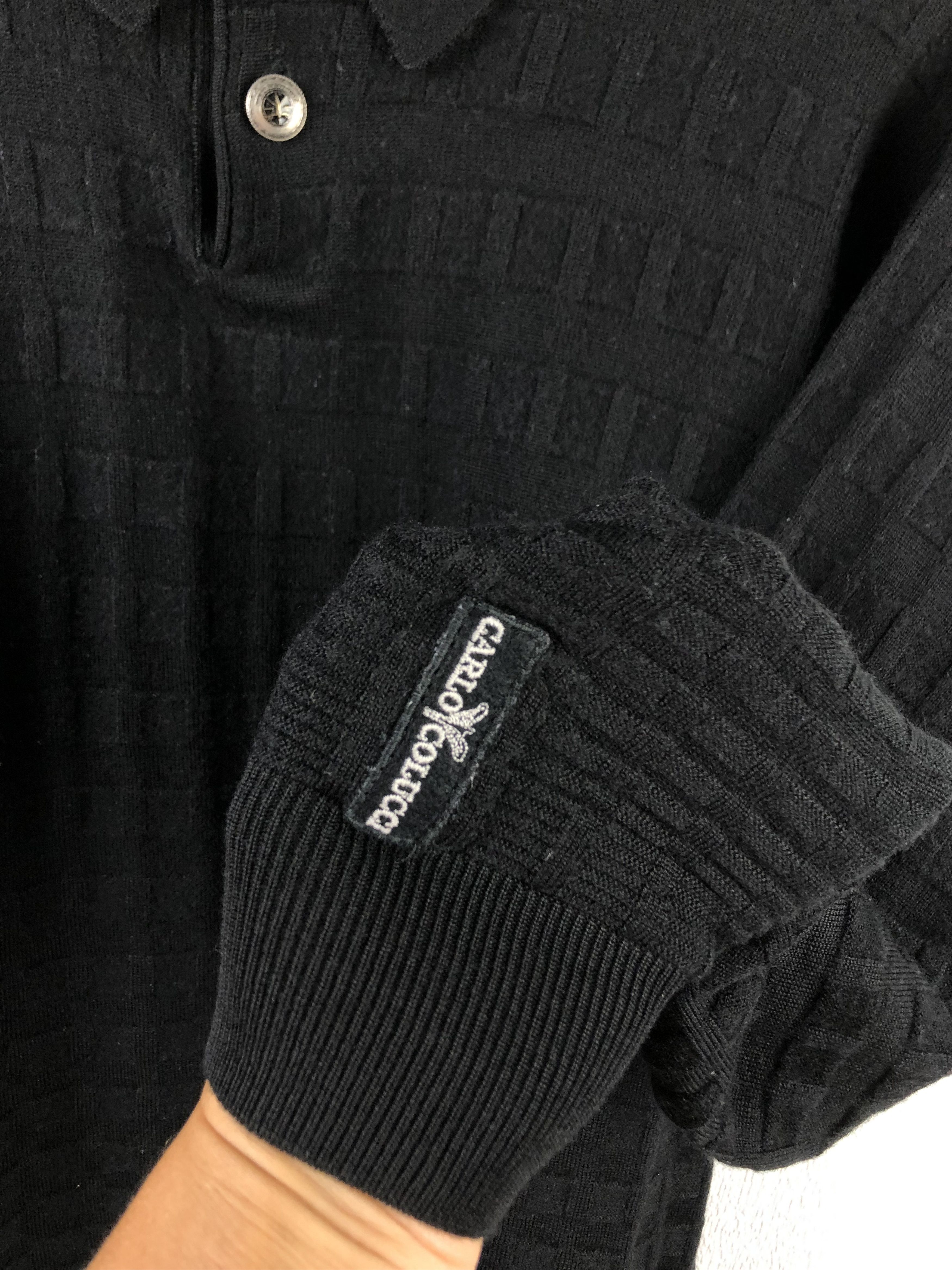 Carlo Colucci Vintage Carlo Colucci Sweater Jumper Pullover Black Mens Size US M / EU 48-50 / 2 - 7 Thumbnail