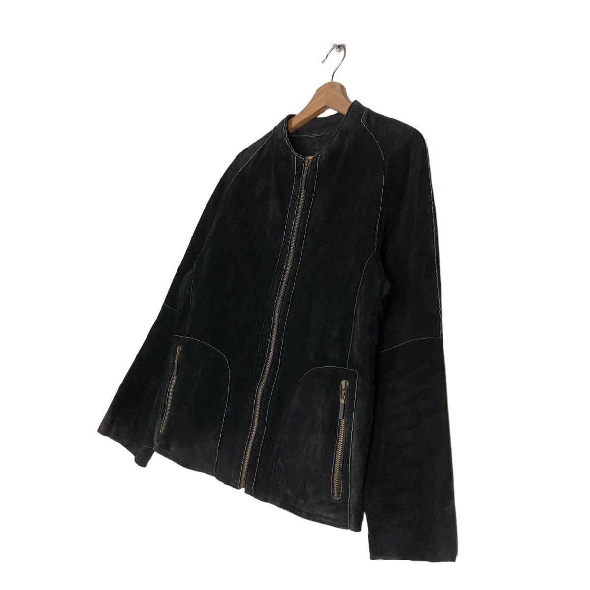 Hiroko Koshino Homme 🔥GENUINE LEATHER BIKER JACKET CROPPED HIROKO BIS SHEARLING Size M / US 6-8 / IT 42-44 - 2 Thumbnail