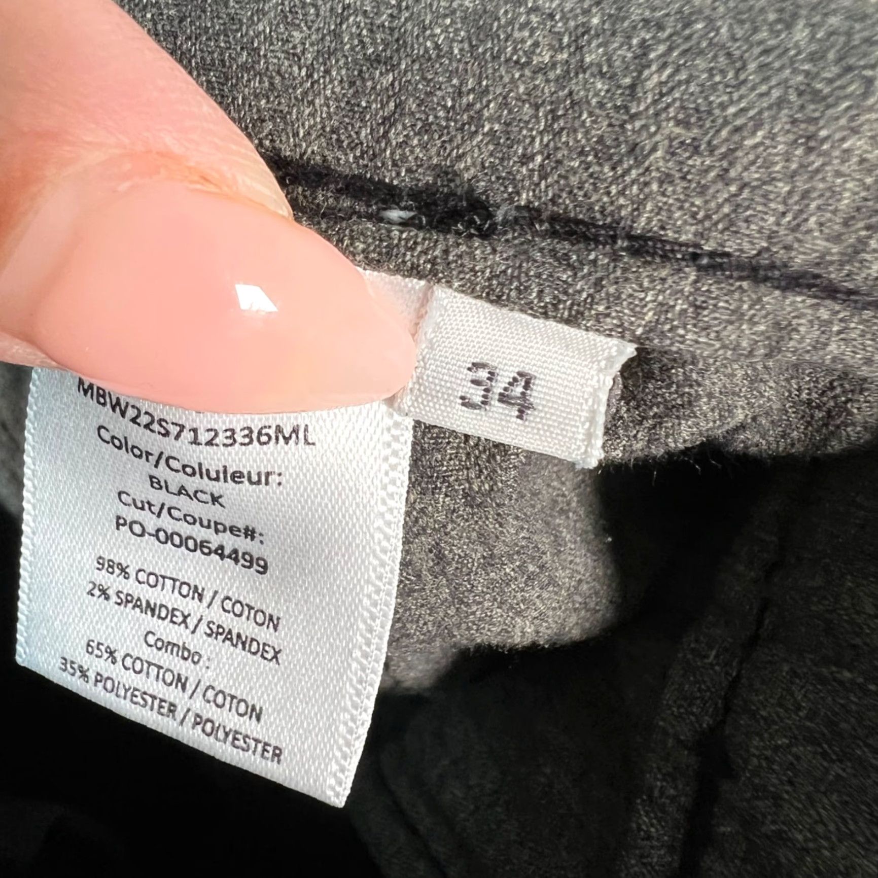 Rag & Bone Rag & Bone Slim Fit Chino Pants - Black Cotton Blend, 34 Mens, Flat Front, Tapered, Casual, Regular Size, 30 Inseam, 7/10 Condition, Vintage: No Size US 34 / EU 50 - 4 Thumbnail