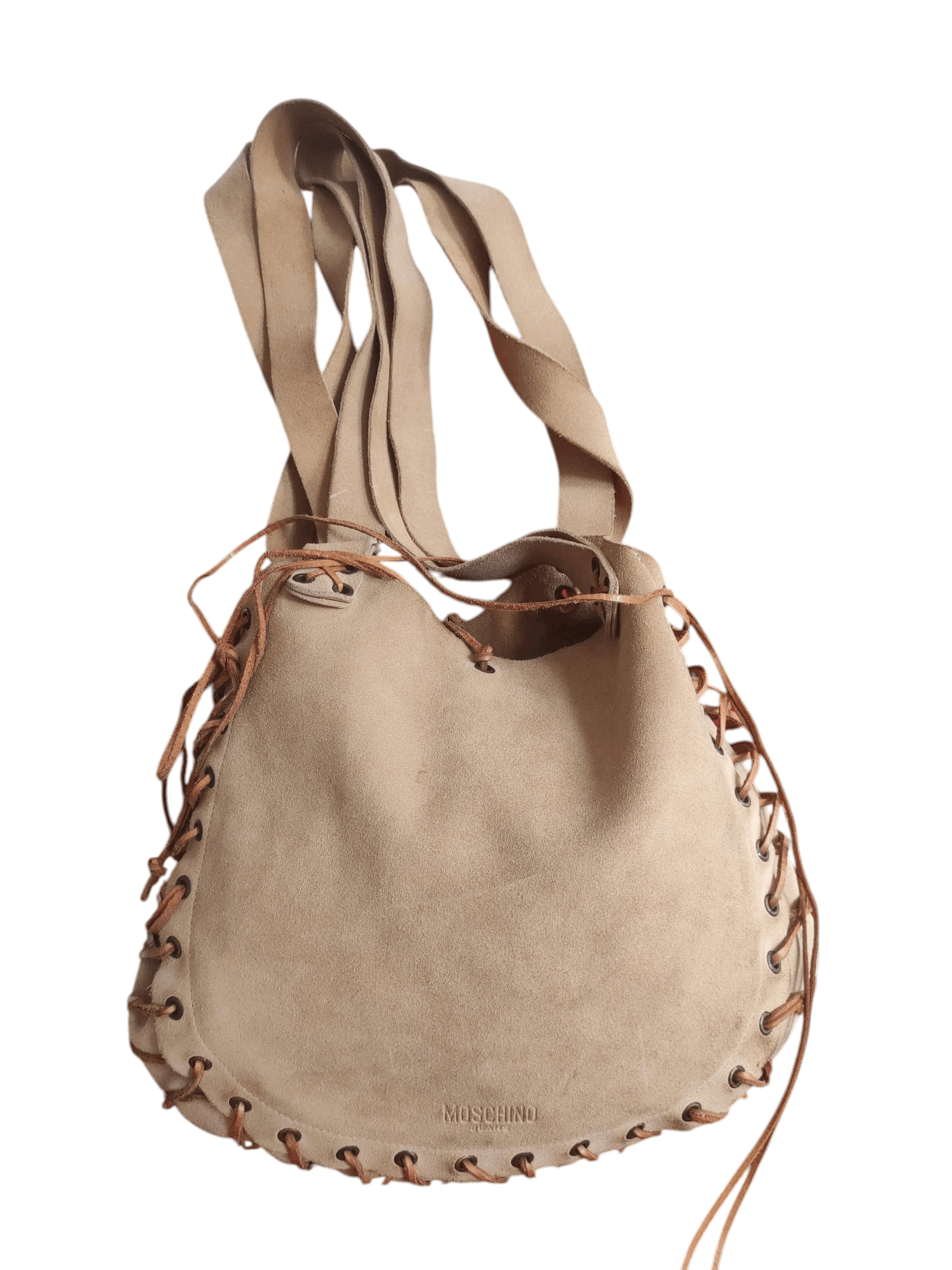 Moschino Moschino Jeans Suede Leather Fringe Hobo Tan Shoulder Bag Size ONE SIZE - 3 Thumbnail