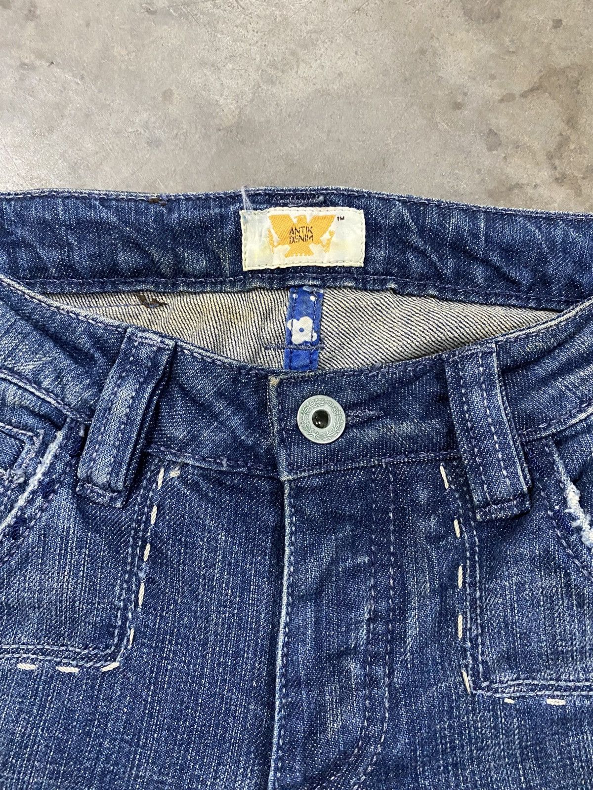 Antik Denim Flare Jeans Antik Denim Low Rise Made in Usa @308 Size US 27 - 10 Thumbnail