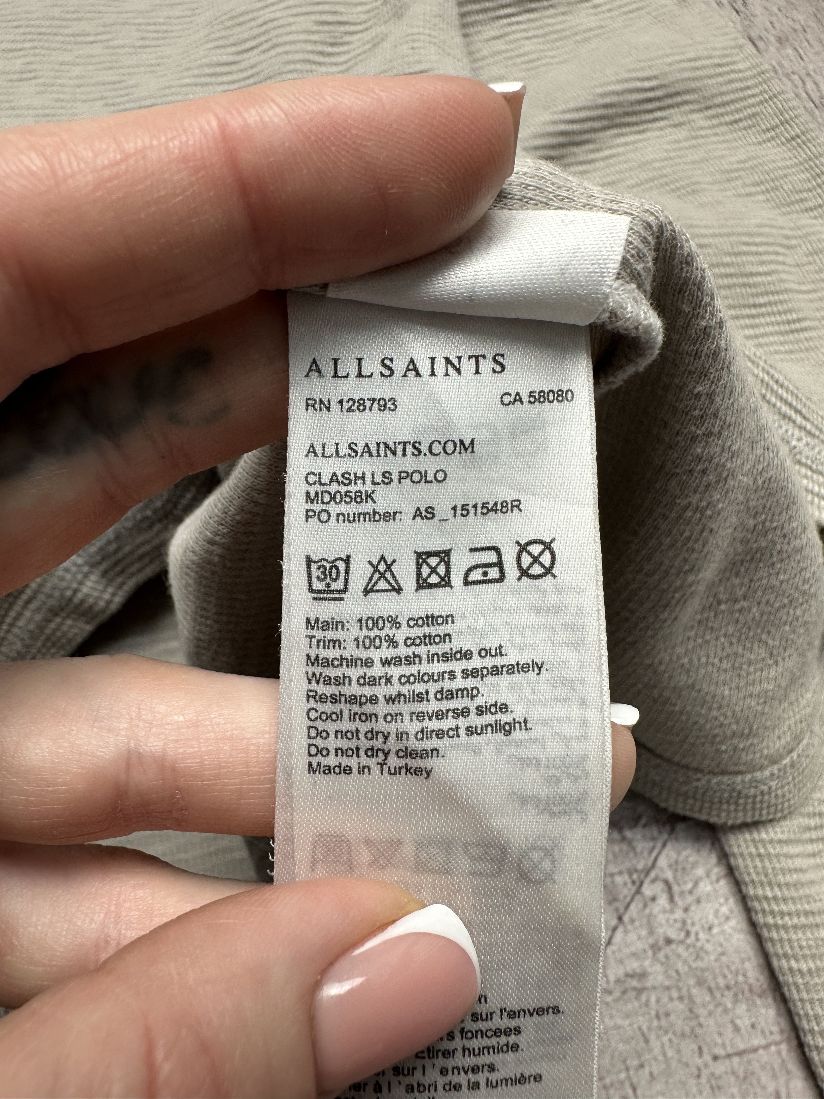 Allsaints Allsaints Mens Clash Long Sleeve Polo Shirt Size US L / EU 52-54 / 3 - 5 Thumbnail