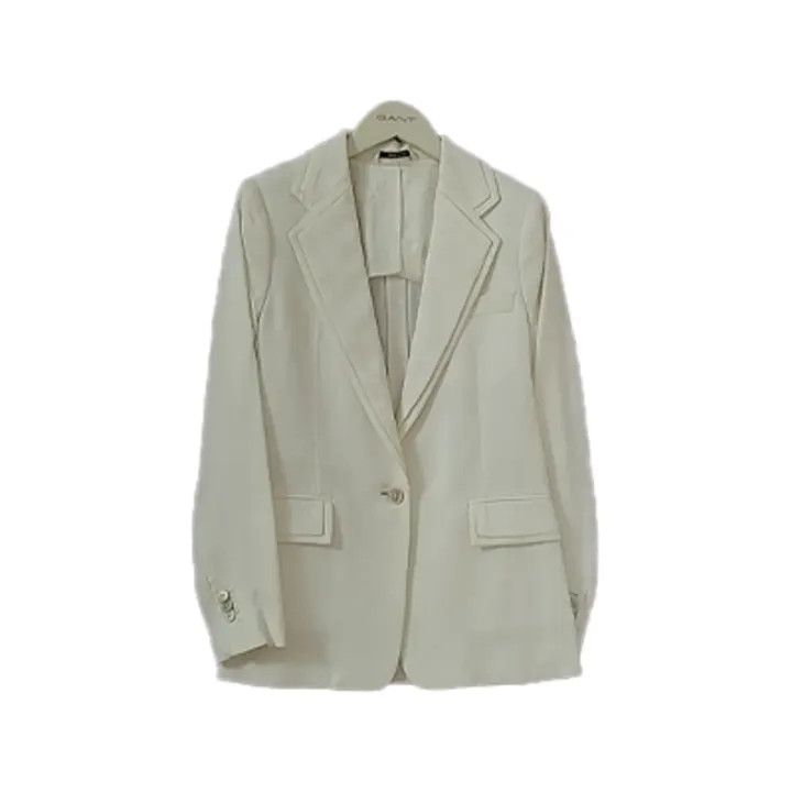 Maison Margiela Maison Margiela Women's Tailored Blazer in White 0079 Size M / US 6-8 / IT 42-44 - 1 Thumbnail
