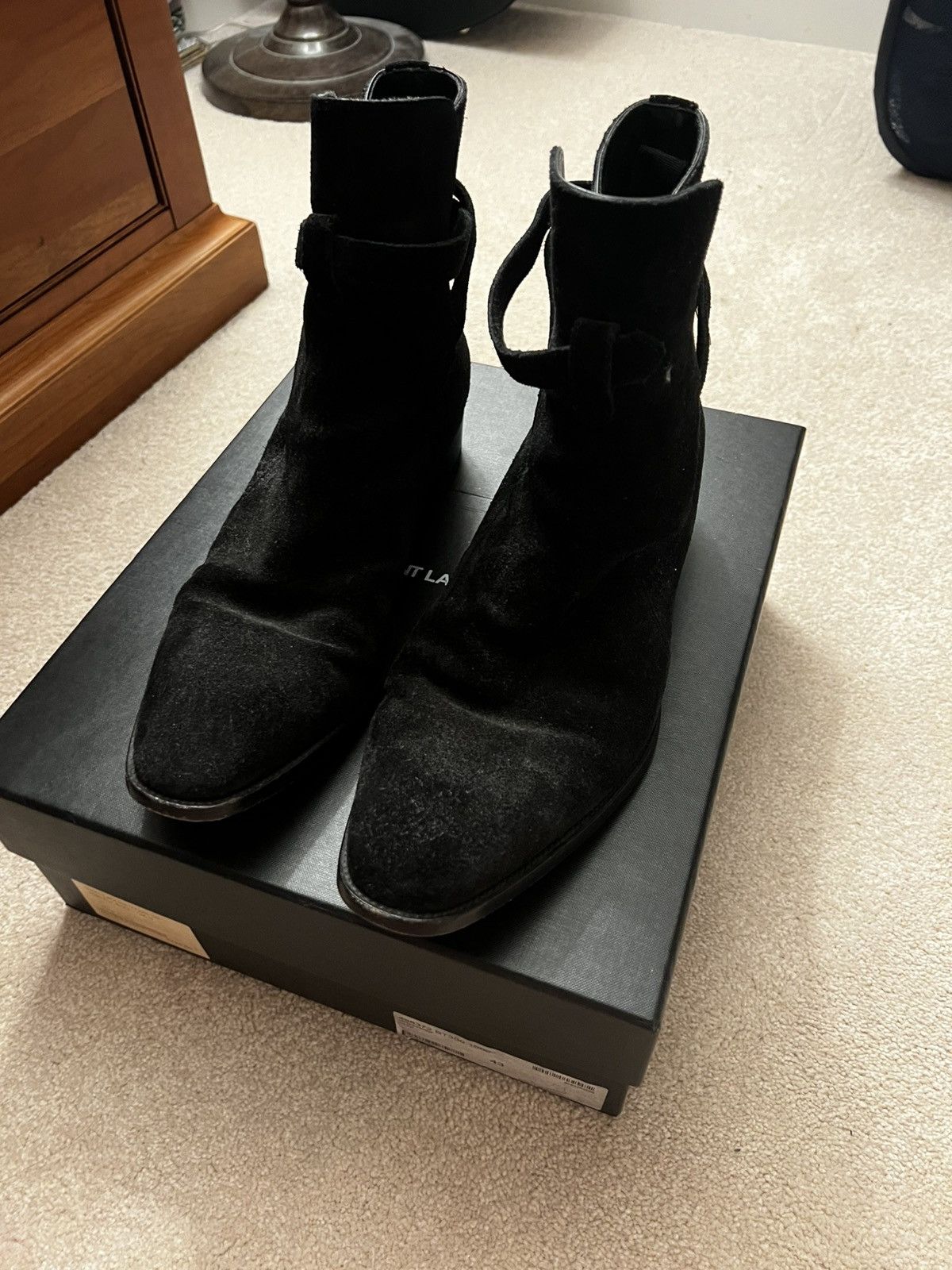 SLP JODHPURS BOOT WYATT IN BLACK SUEDE