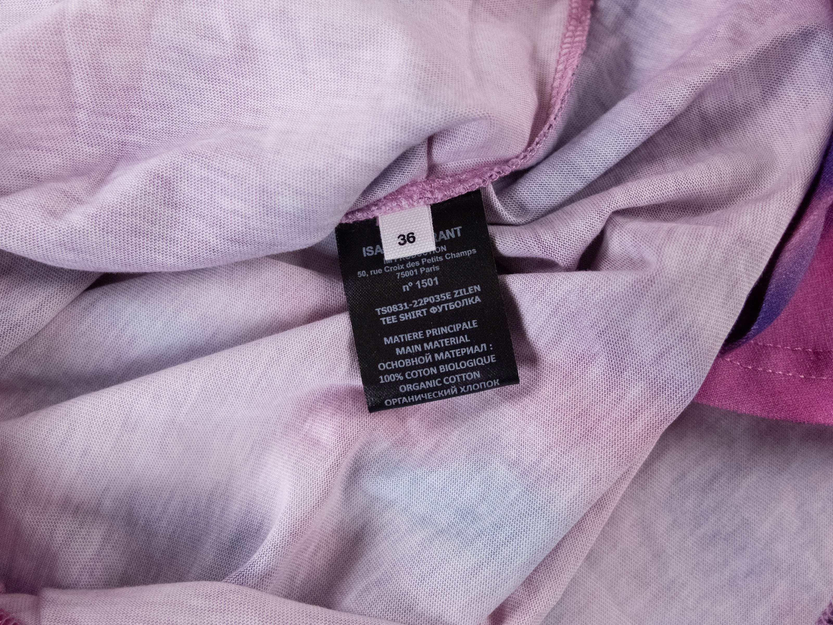 Isabel Marant Etoile ISABEL MARANT ETOILE Zilen purple lilac tie dye t-shirt top Size S / US 4 / IT 40 - 8 Thumbnail