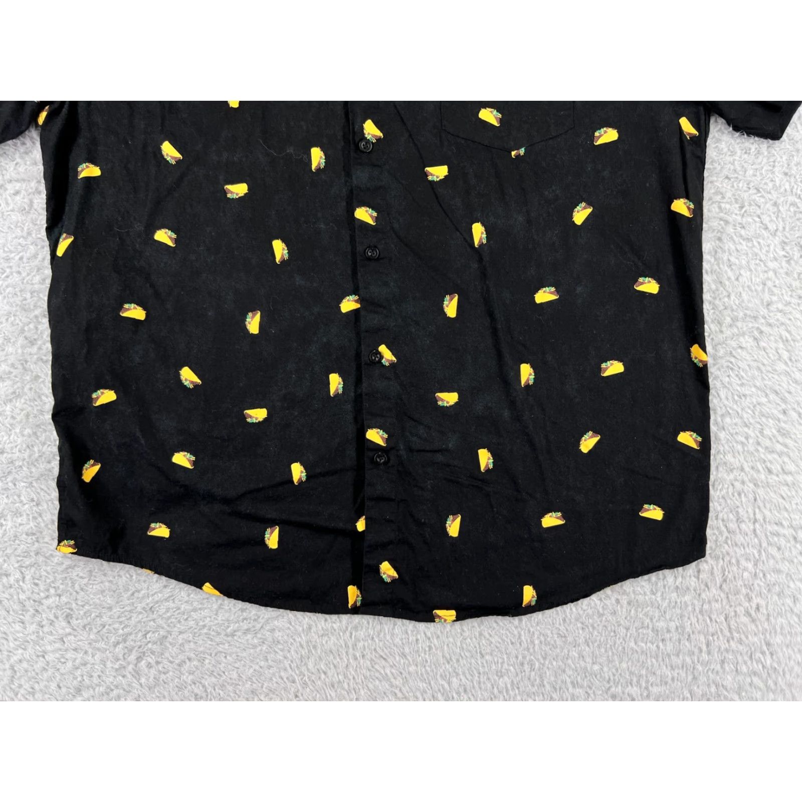 Vintage Visive Shirt Mens XL Black All Over Print AOP 100% Cotton Button-Up Shirt Mens Black Visive XL Shirt Size US XL / EU 56 / 4 - 6 Thumbnail
