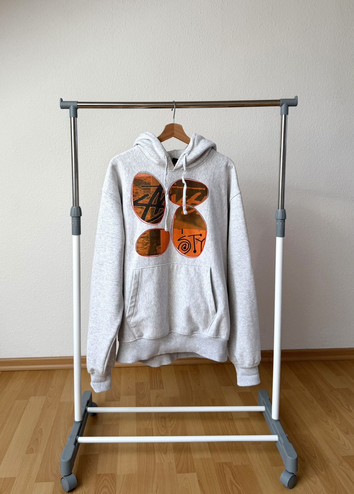 Stüssy David Carson Vespa Hoodie Ash Heather L