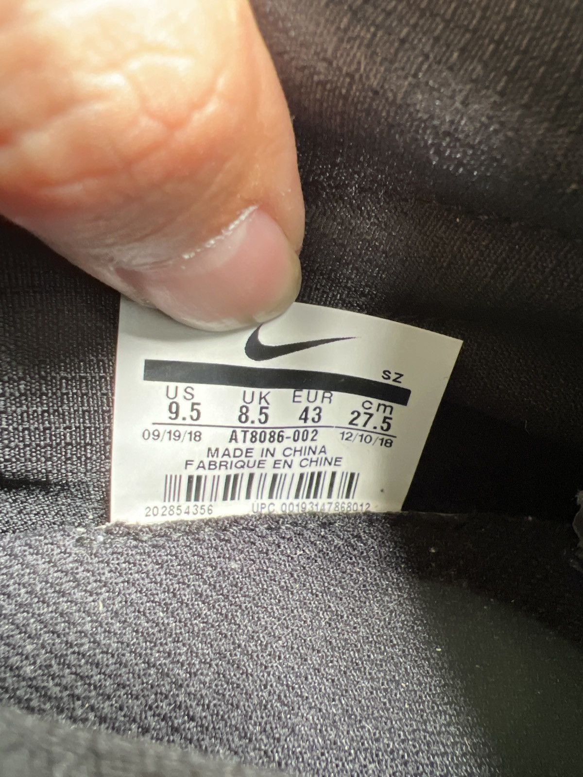 Fear of God × Nike Nike Air Fear Of God Moc 'Black' AT8086-002 Size US 9.5 / EU 42-43 - 7 Thumbnail