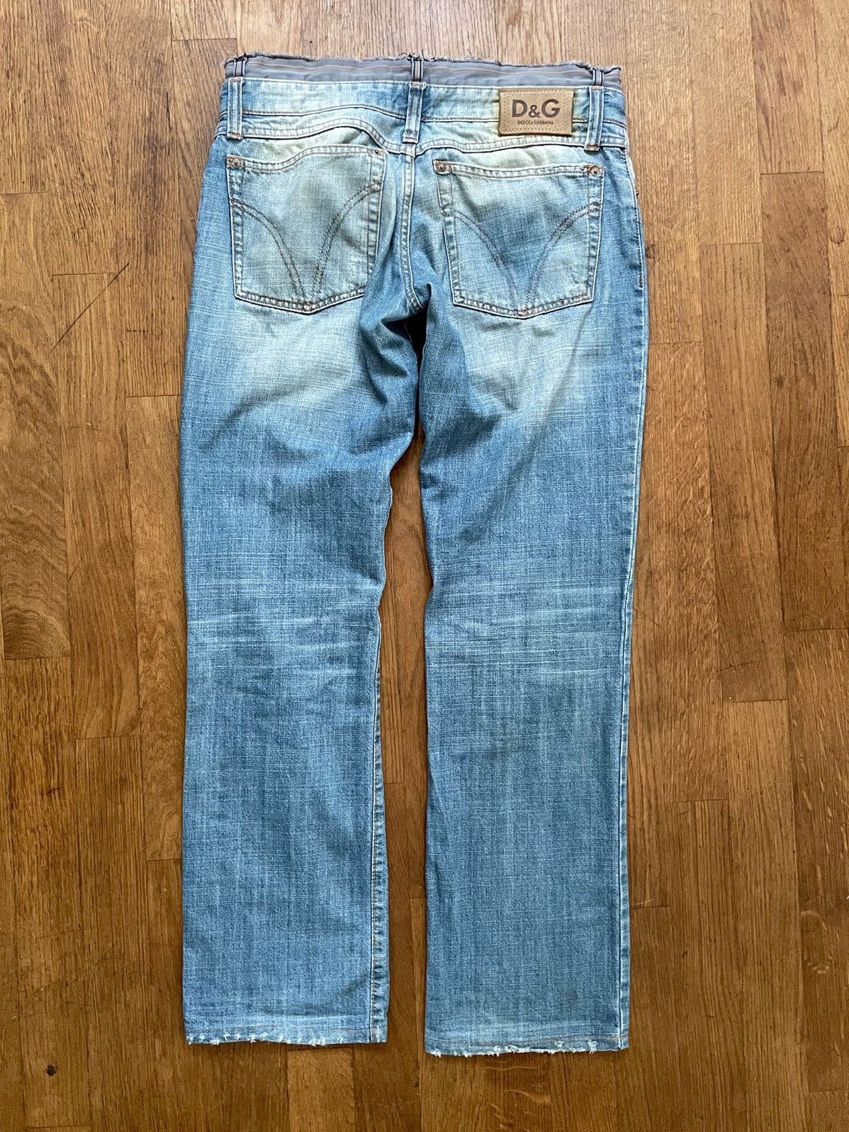 Dolce & Gabbana SS2005 Dolce & Gabbana Sun Faded Double Waist Denim Jeans Size US 33 - 2 Thumbnail