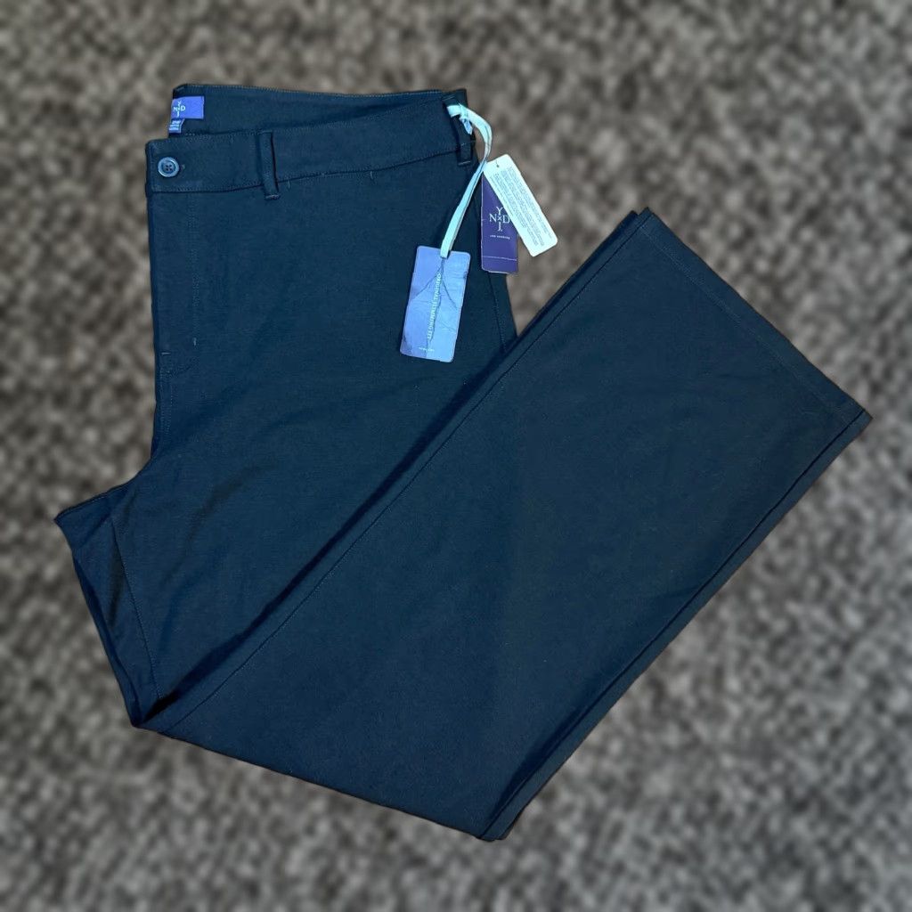 NYDJ NYDJ Womens Pants 18W Isabella Trouser Stretch Ponte Knit Bootcut Pull on G1 Black 18W Mens? Size 40" / US 18 - 1 Thumbnail