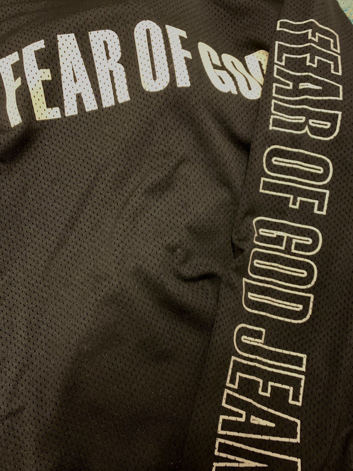 Designer Fear of God 5th Collection Black Mesh Motocross Jersey Size US S / EU 44-46 / 1 - 3 Thumbnail