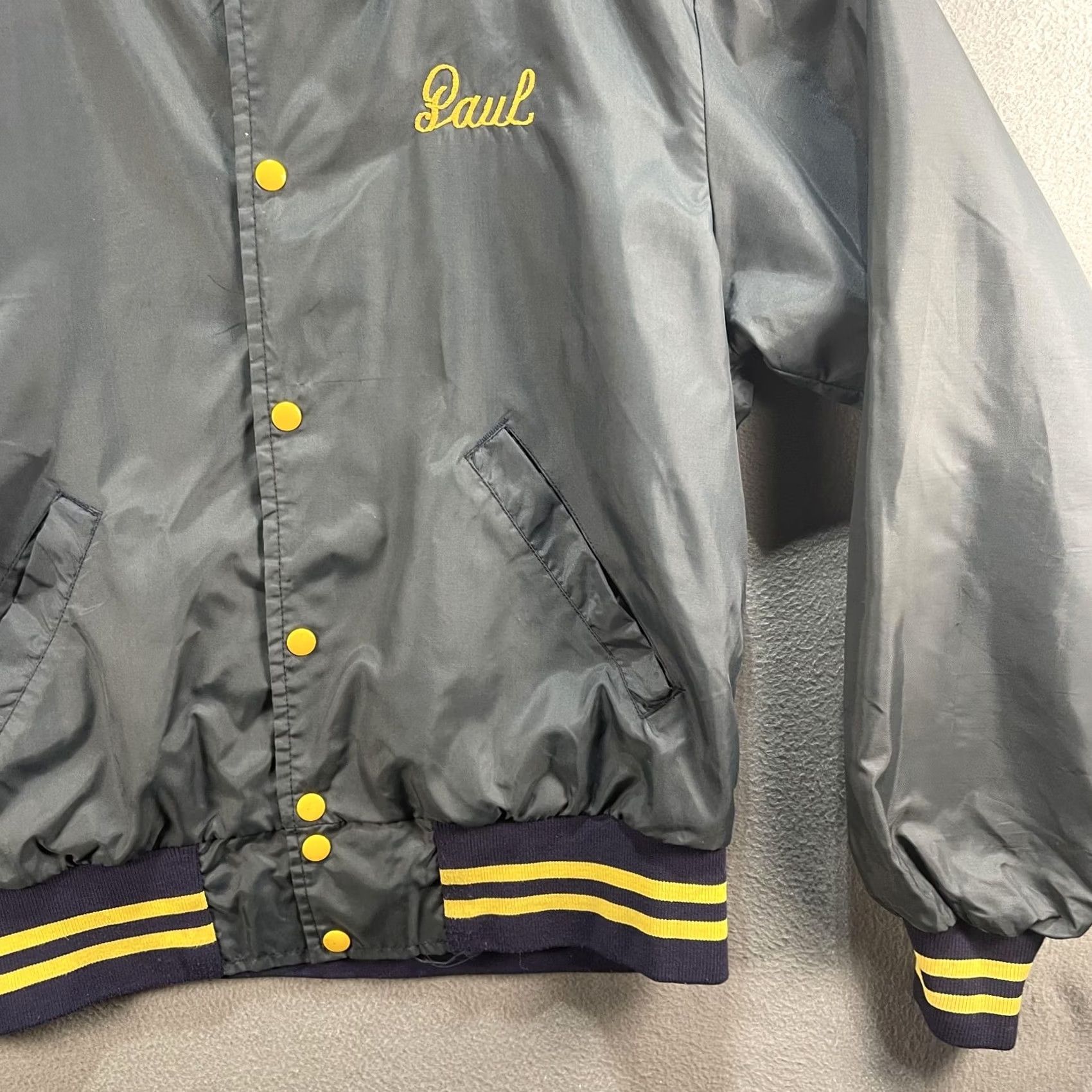 Vintage VINTAGE Reese's Carry-Out Jacket Mens Large Paul Embroidered 80s Blue Varsity Bomber Size US M / EU 48-50 / 2 - 5 Thumbnail