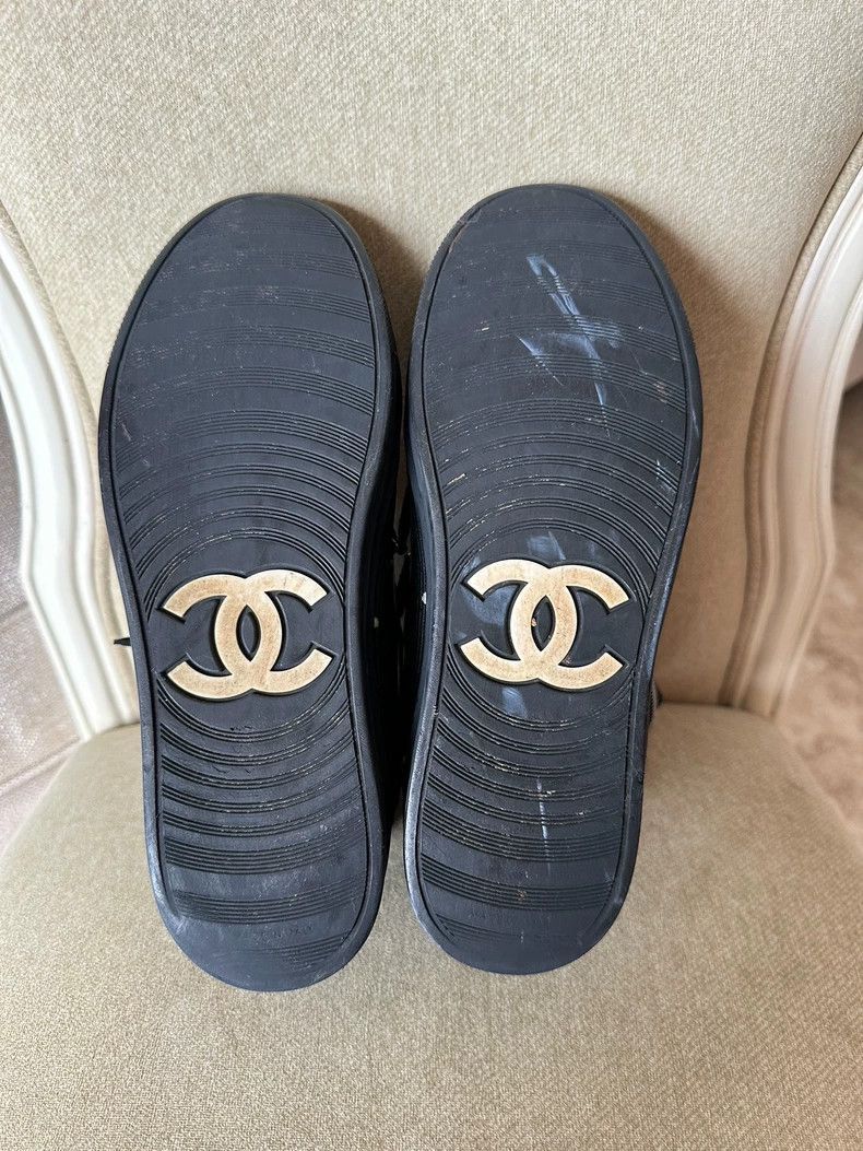 Chanel Chanel Black HighTop Sneakers with Logo -2505 Size US 6.5 / IT 36.5 - 5 Thumbnail